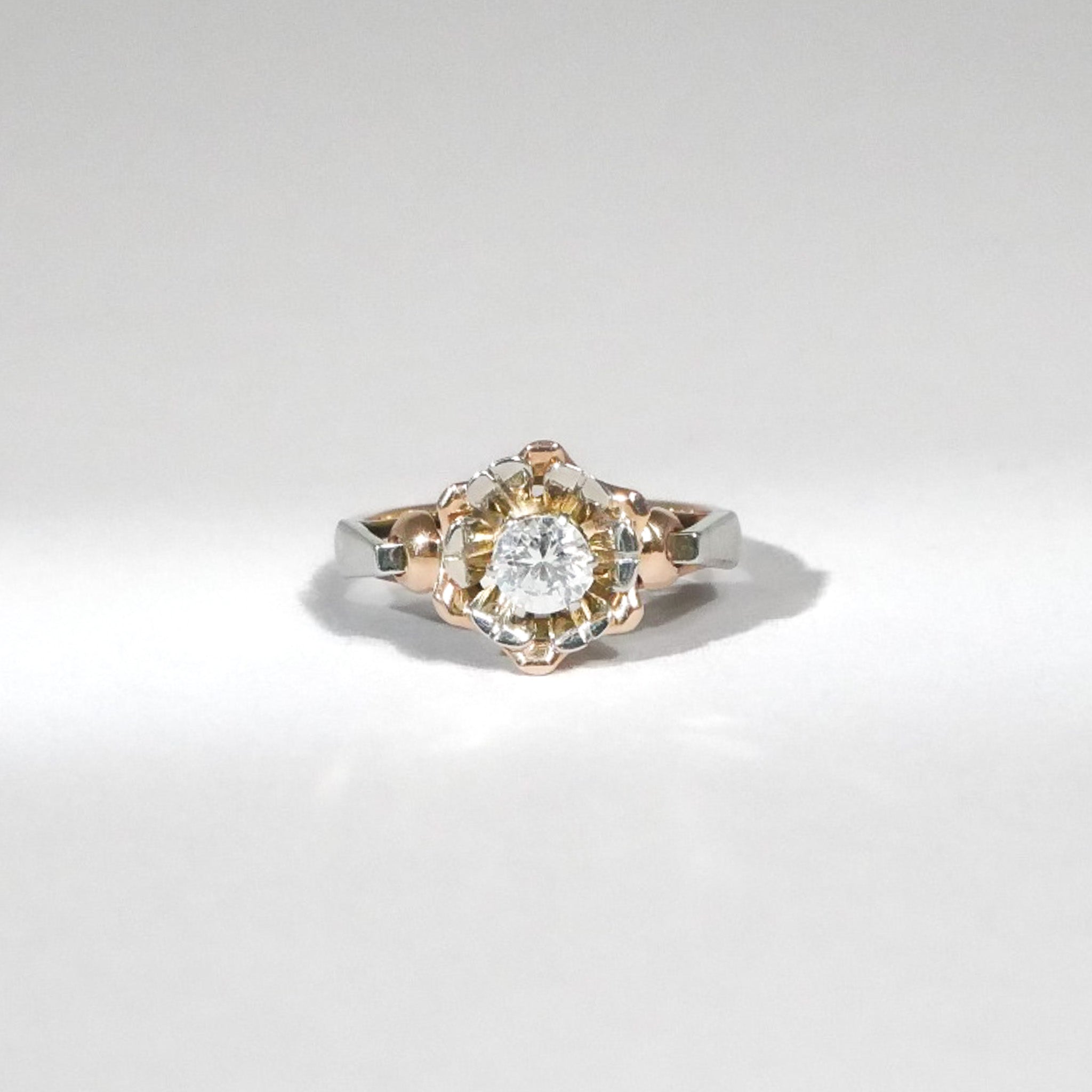 Vintage Ring Diamant Blume 18KT