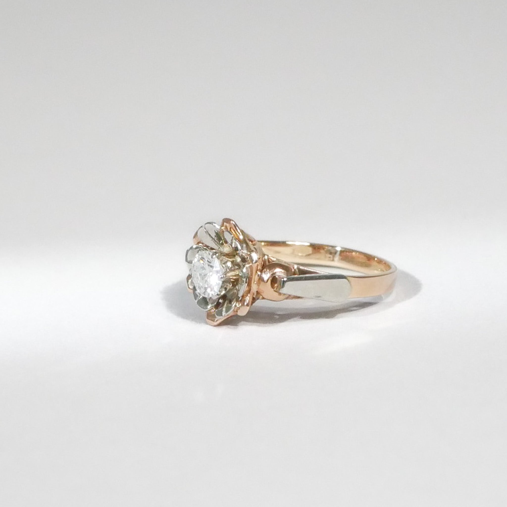Vintage Ring Diamant Blume 18KT