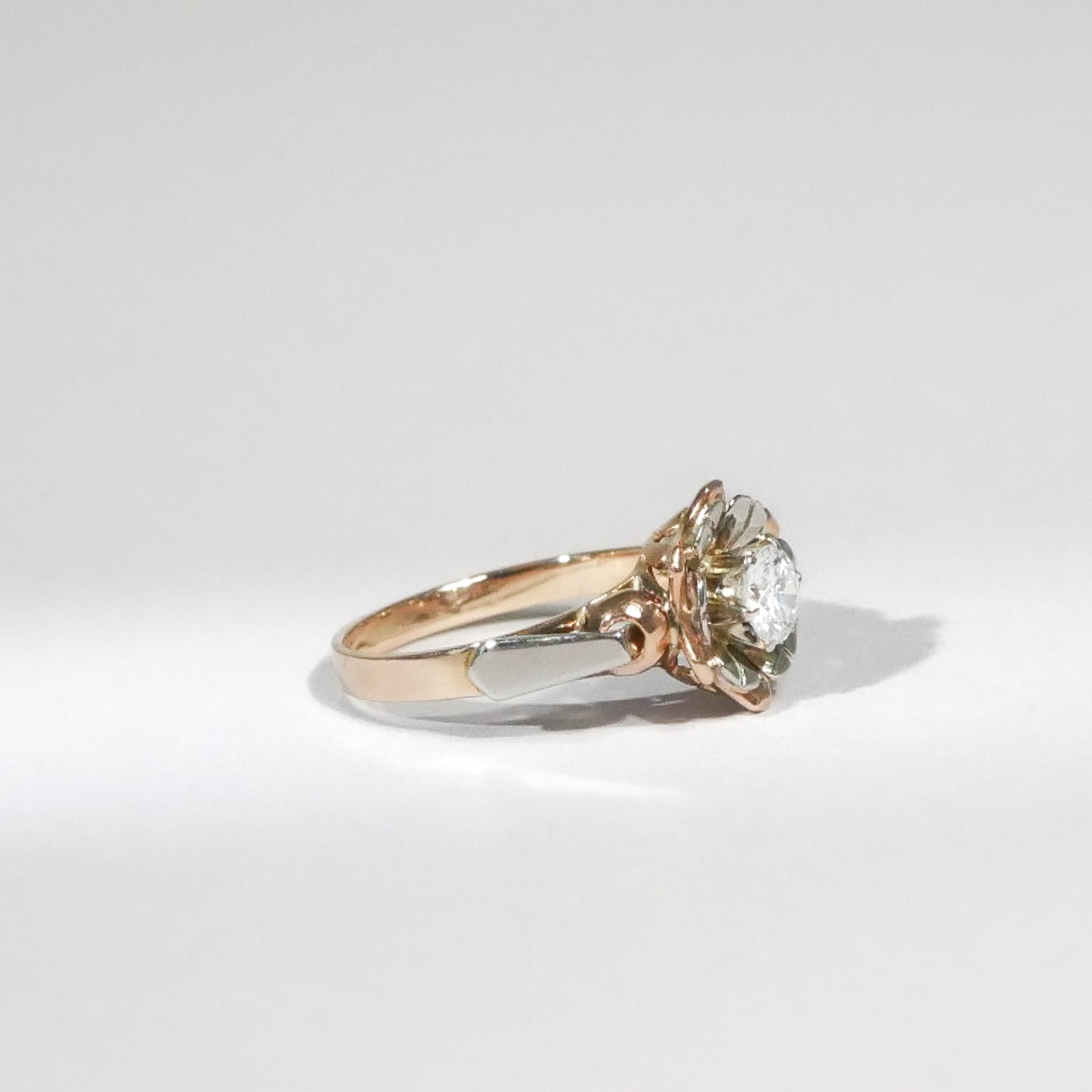 Vintage Ring Diamant Blume 18KT