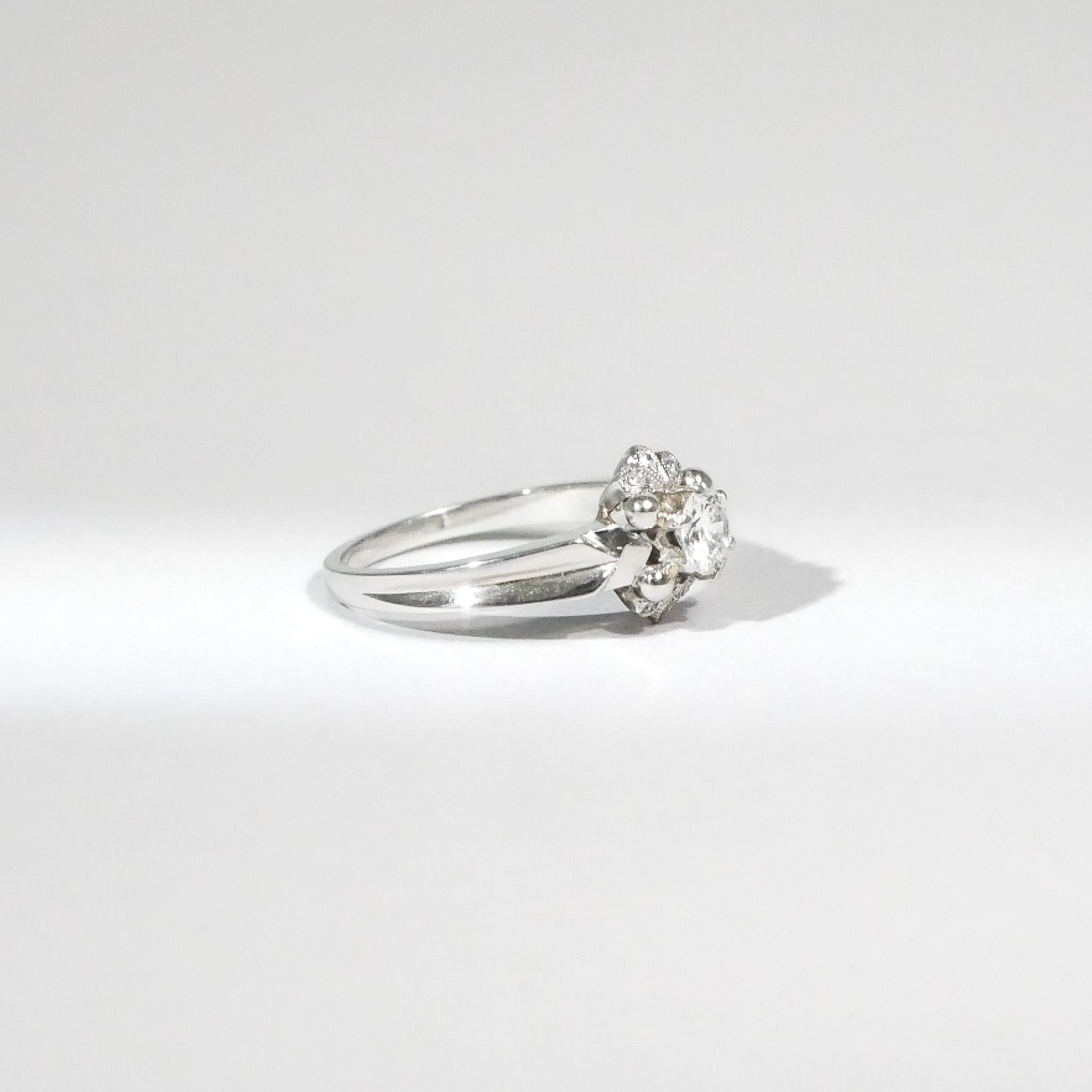 Vintage Ringe Blume Diamant 18KT