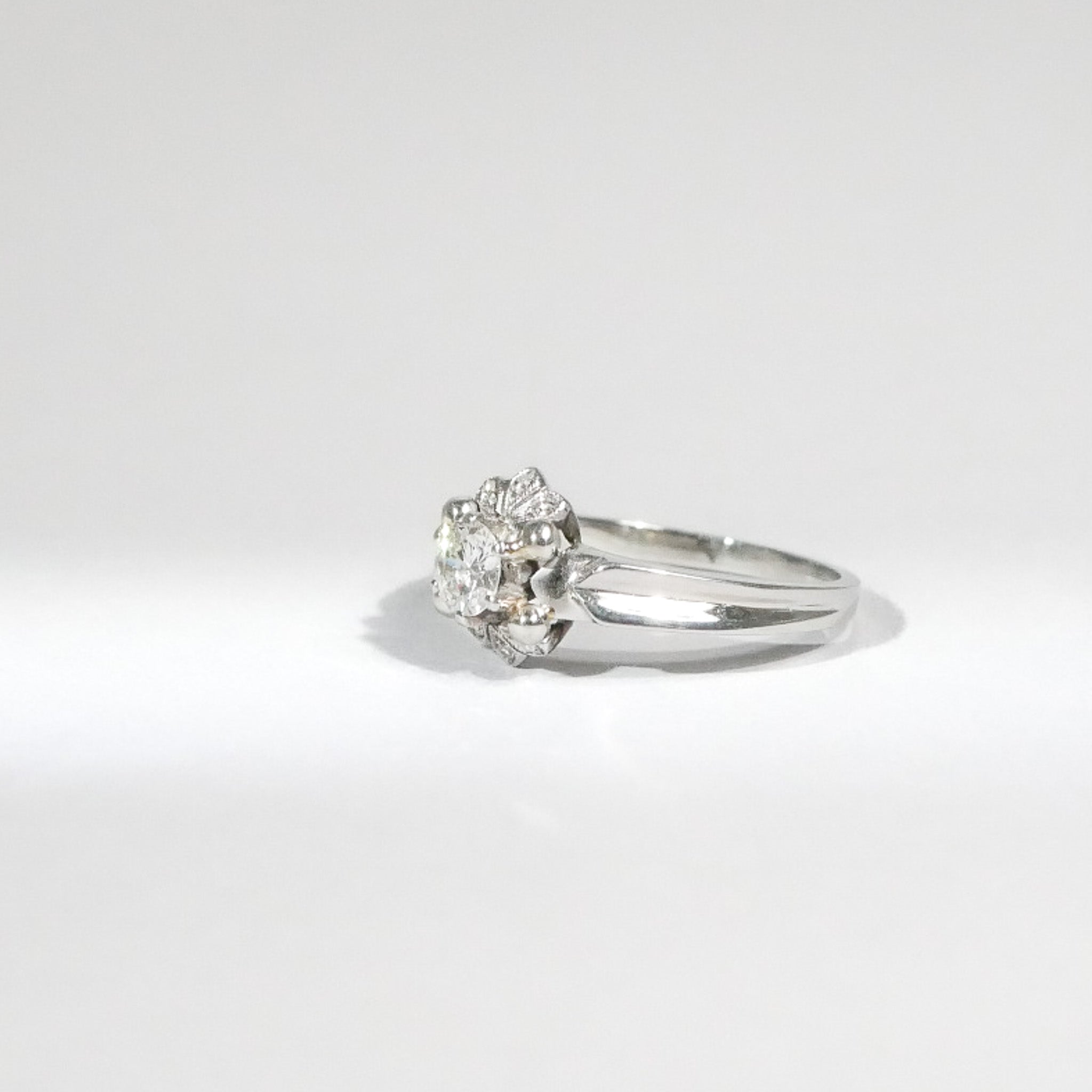 Vintage Ringe Blume Diamant 18KT