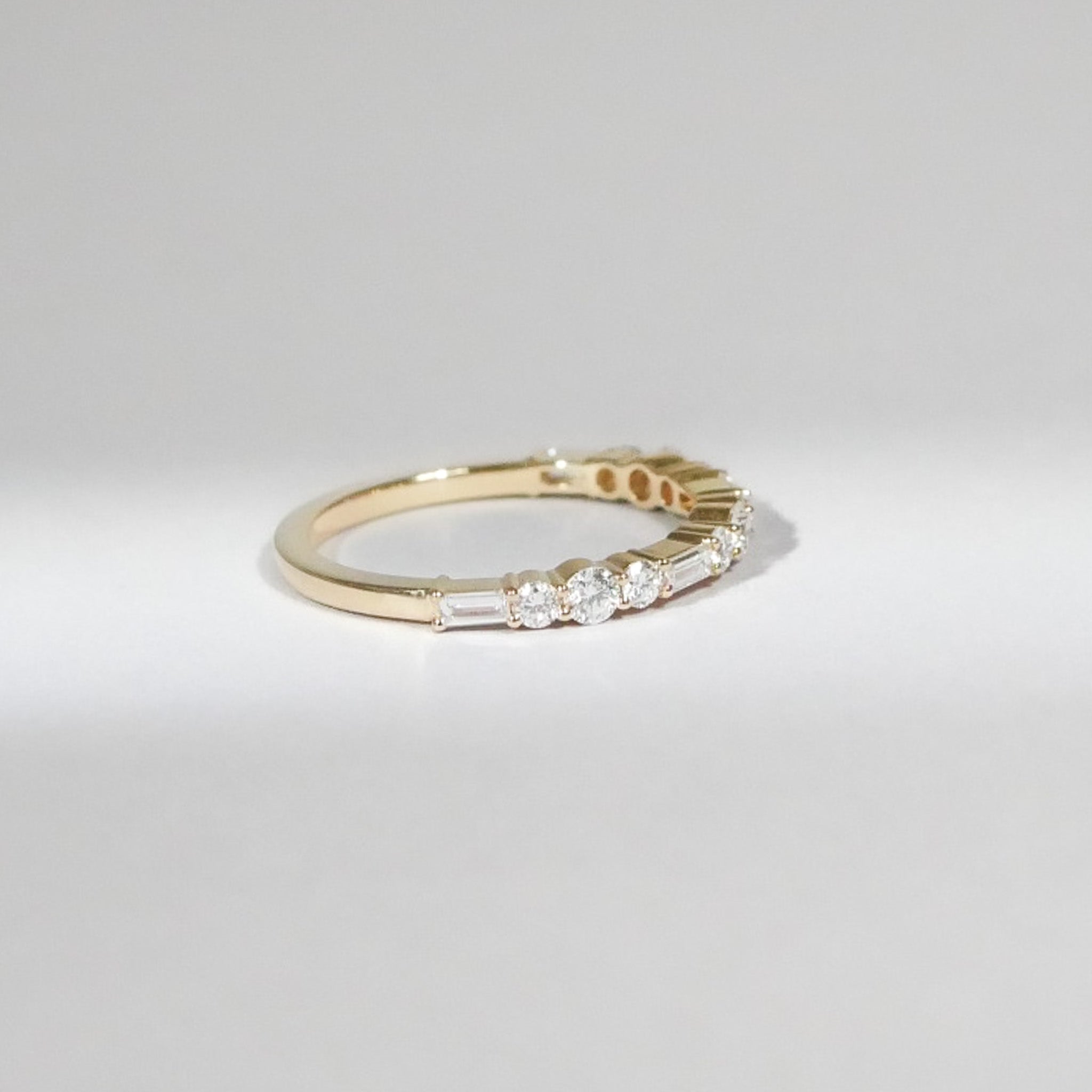 Emerald und Brillant cut Diamant Ring 18KT