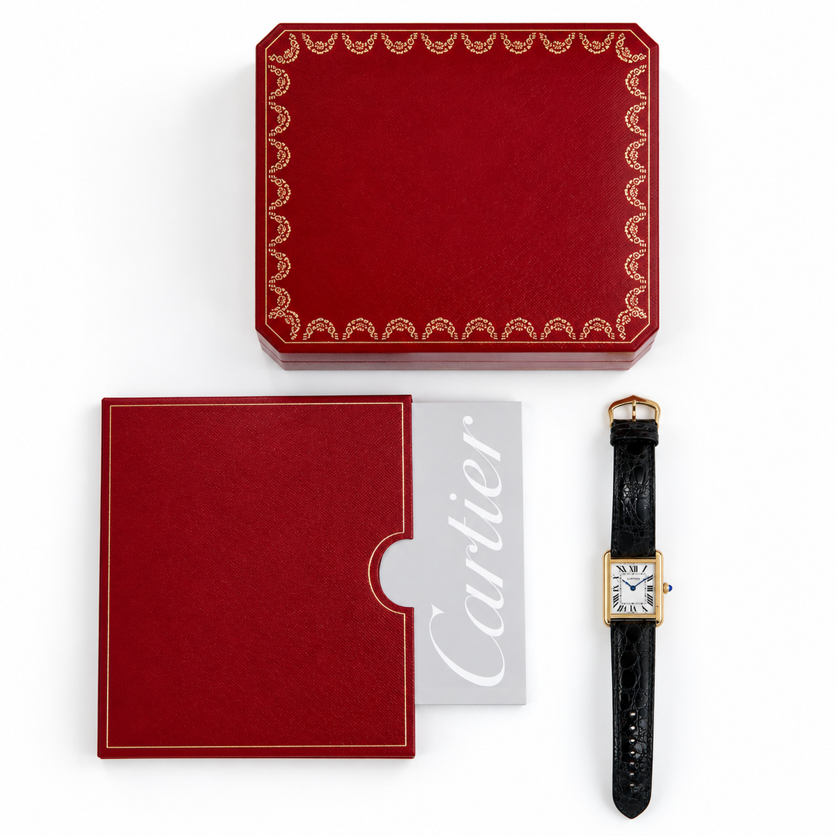 Cartier Tank W1018755 18K Gold Full Set