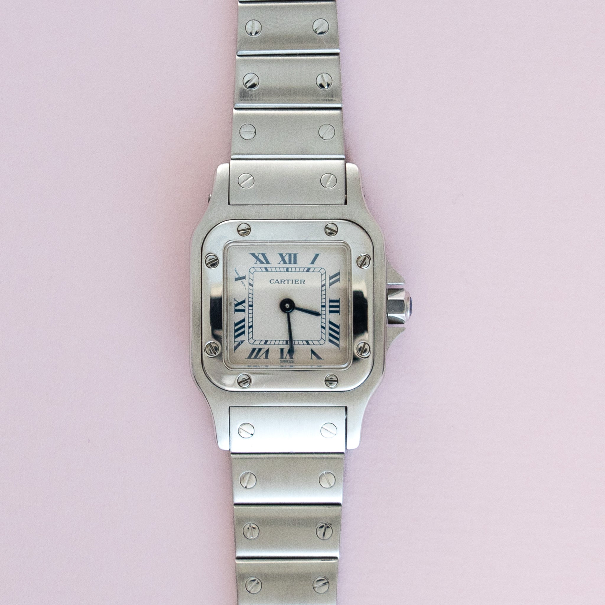 Cartier Santos Galbée Ref. 1565 Edelstahl Quartz Vintage Uhr