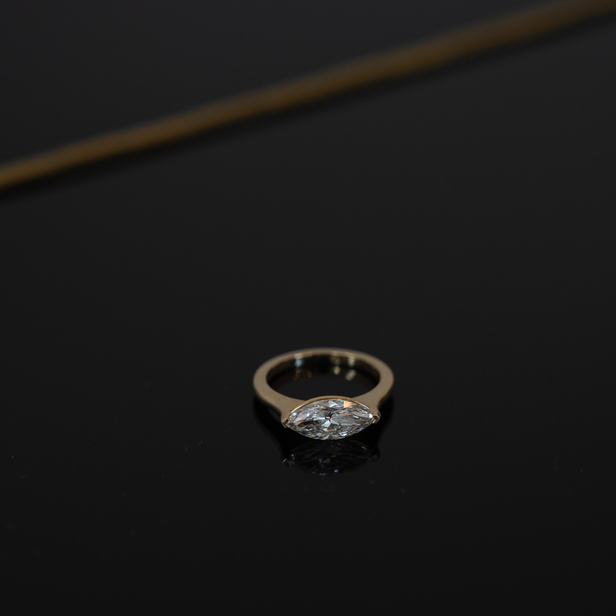 Marquise cut Diamant Ring 18KT