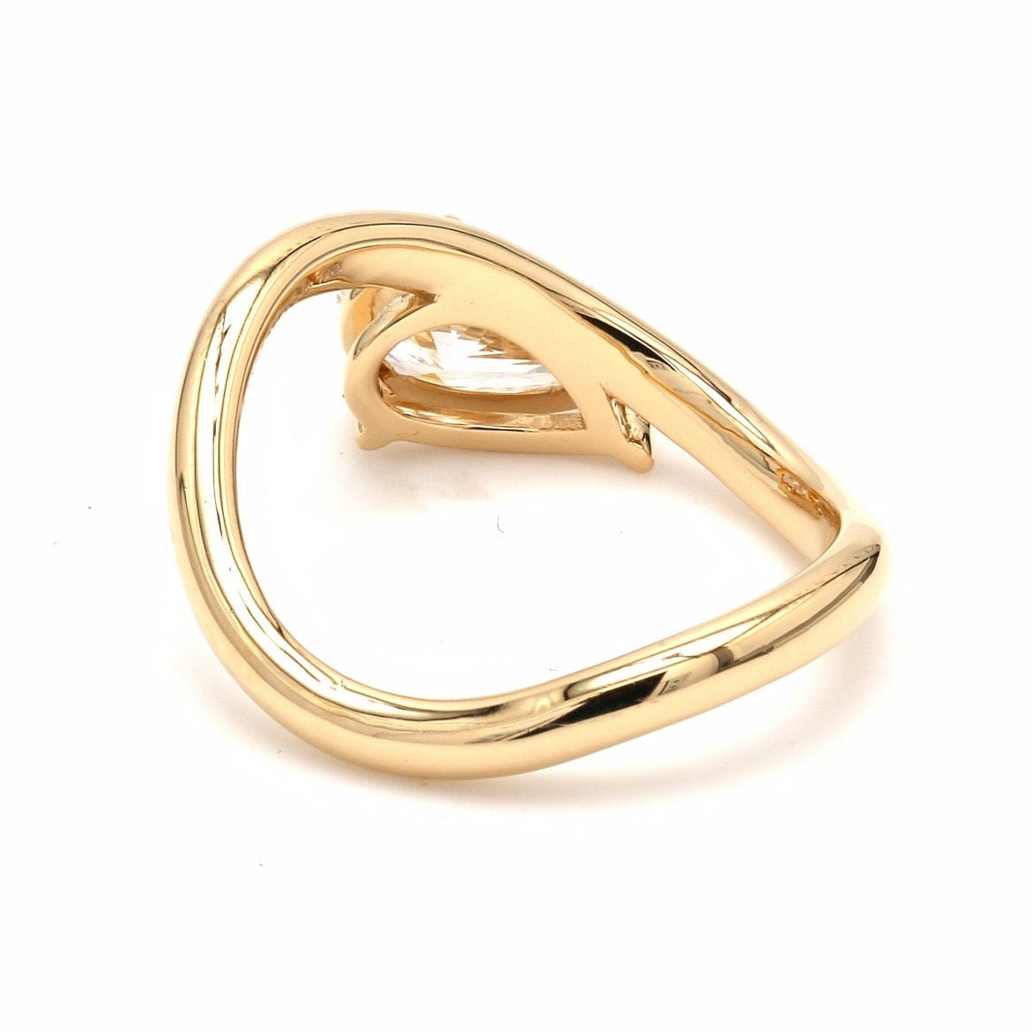 Ring Tropfenschliff Diamant filigran