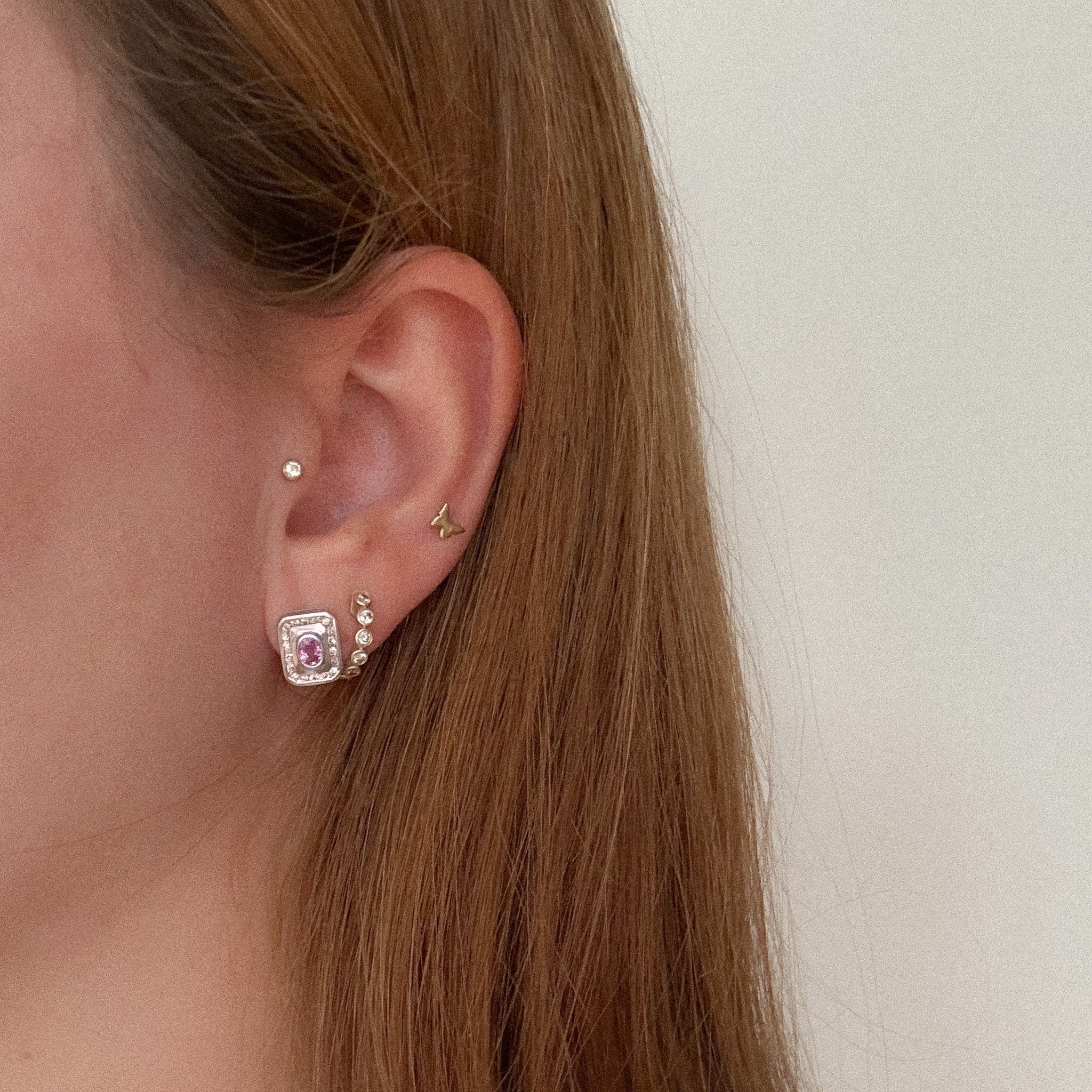 Vintage Ohrringe Saphir und Diamanten