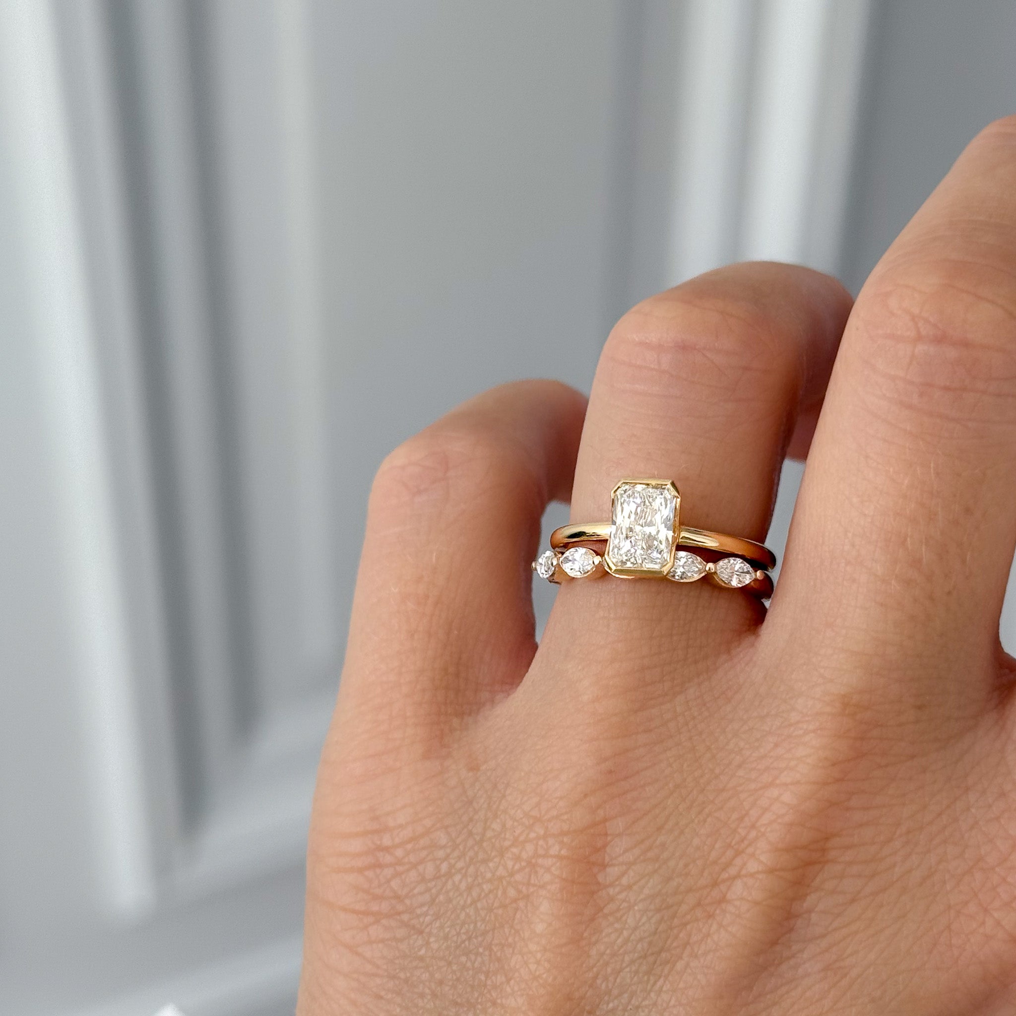 Marquise cut Diamant Ring 14KT