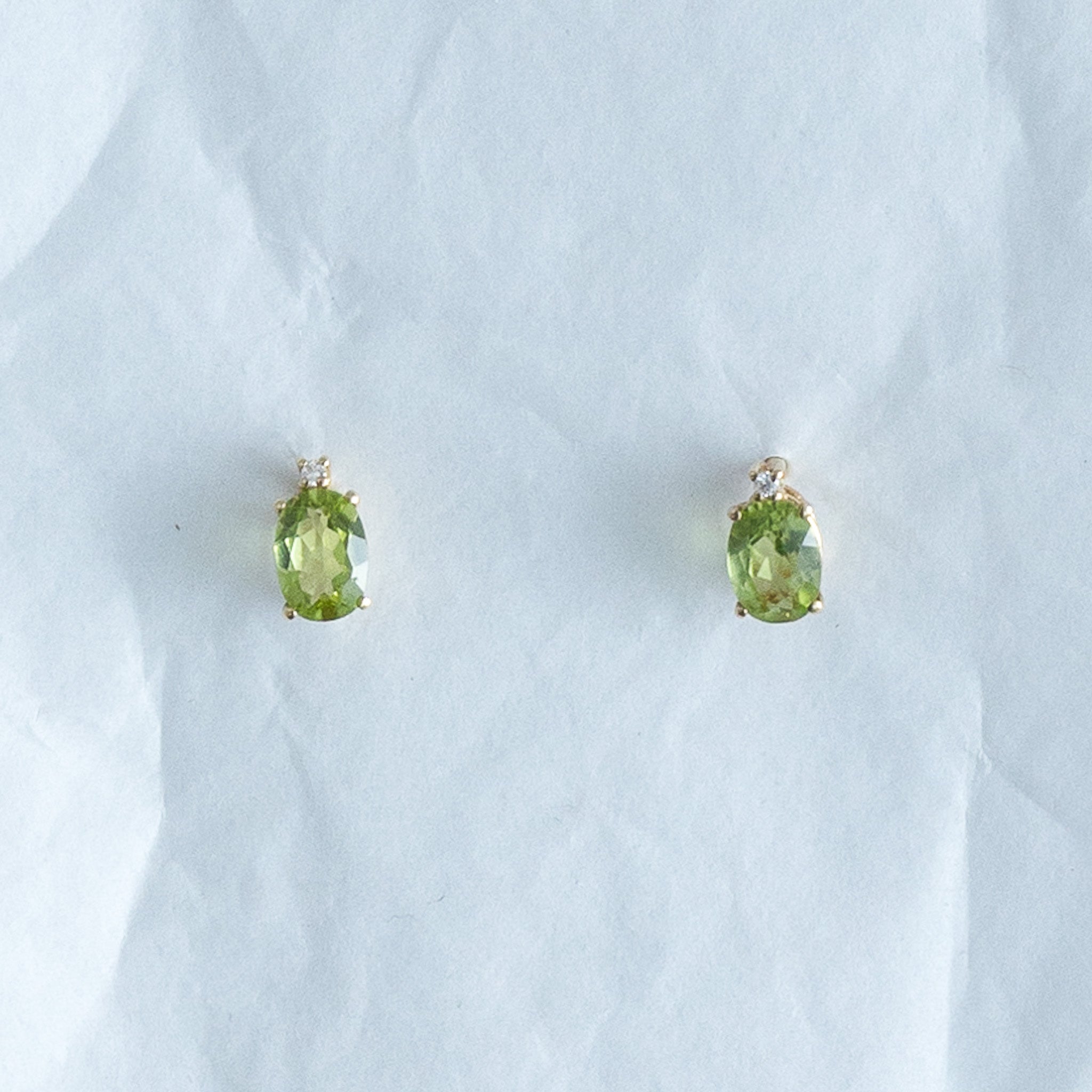 Peridot Diamant Ohrringe 18KT
