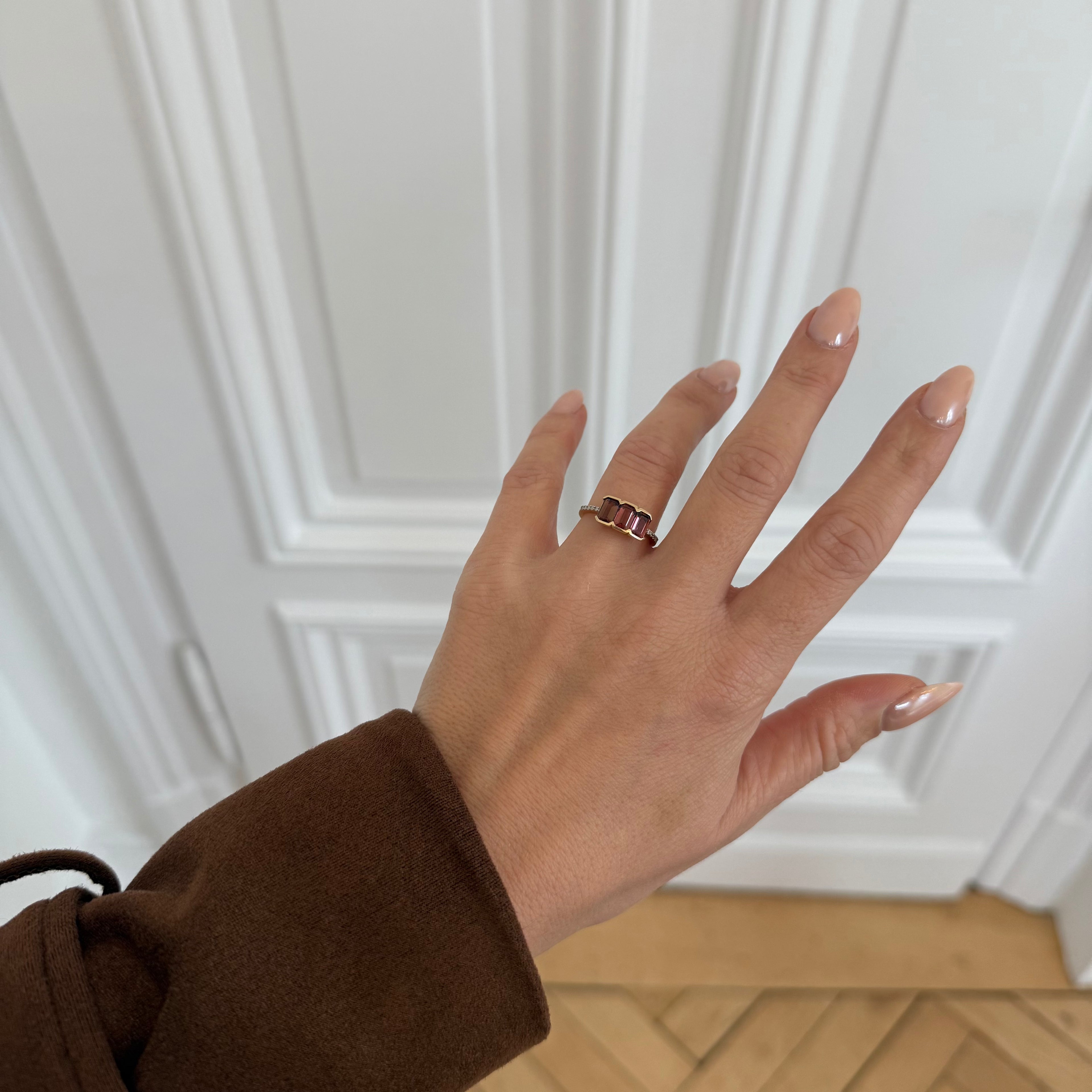 Vintage Ring Turmalin Diamanten