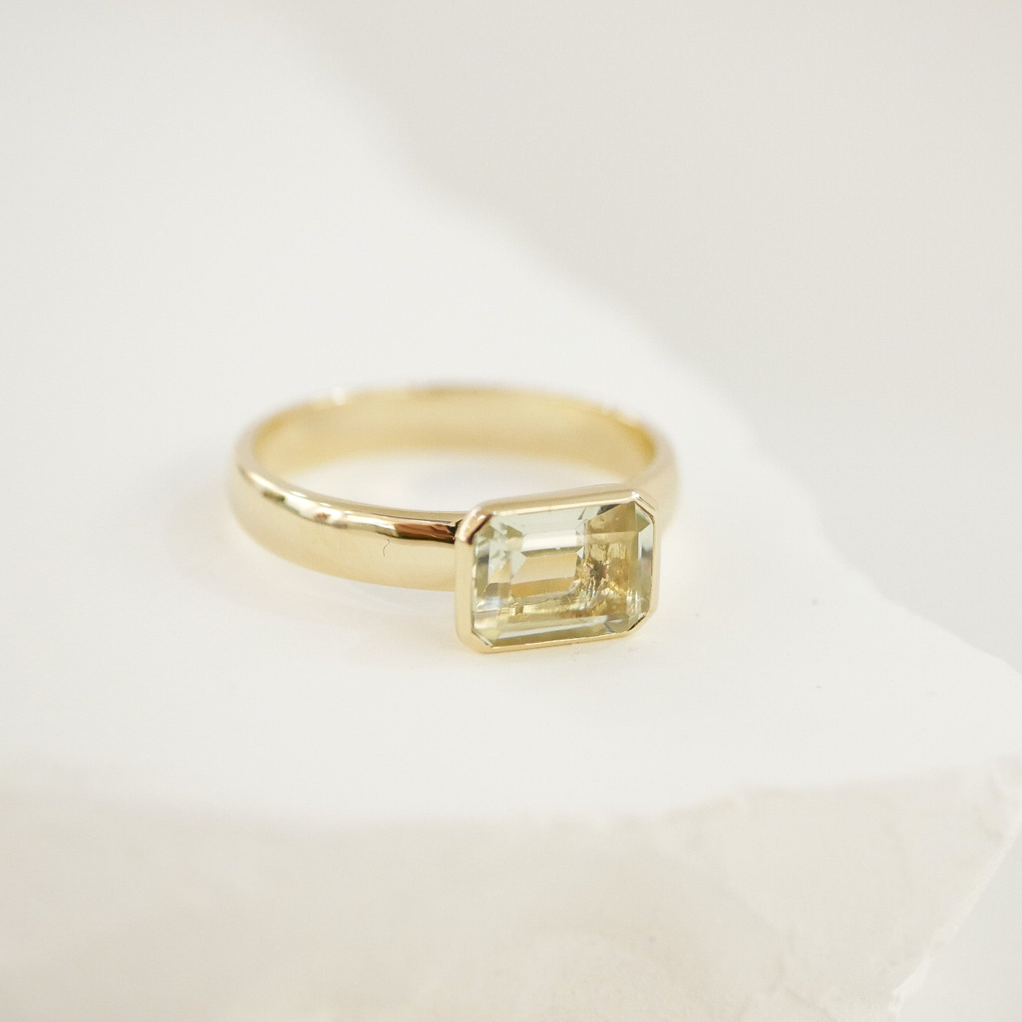 Ring pastell green Amethyst DBG