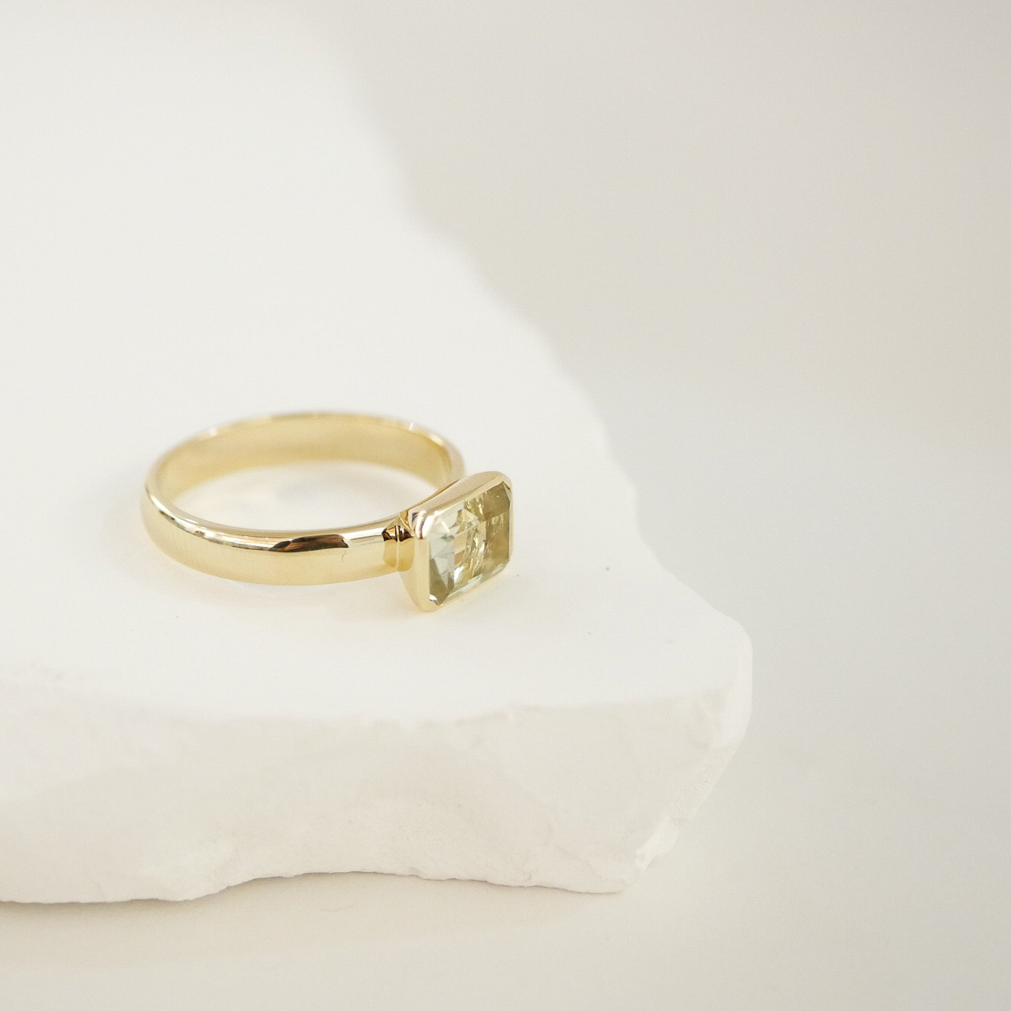 Ring pastell green Amethyst DBG