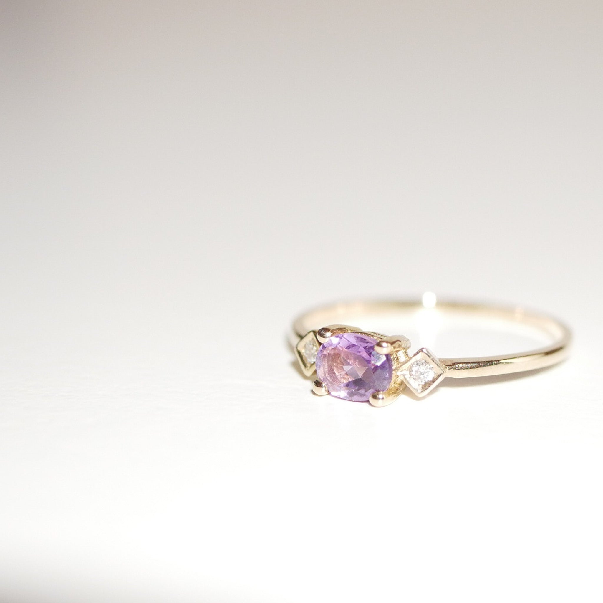 Ring Amethyst Diamanten