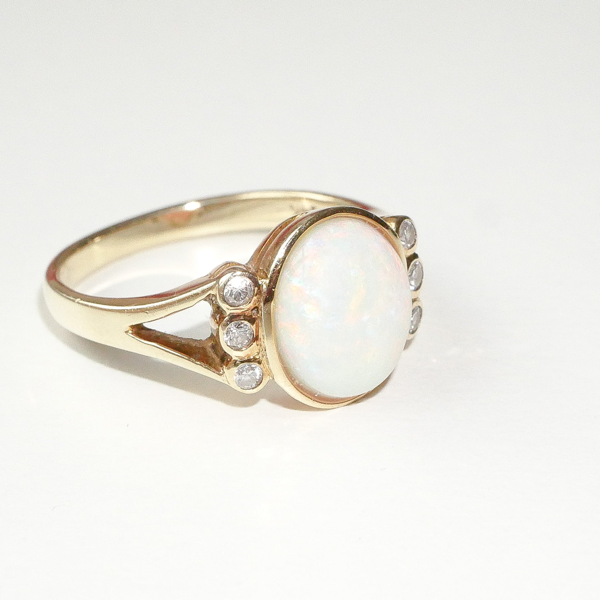 Vintage Opal Diamant Ring