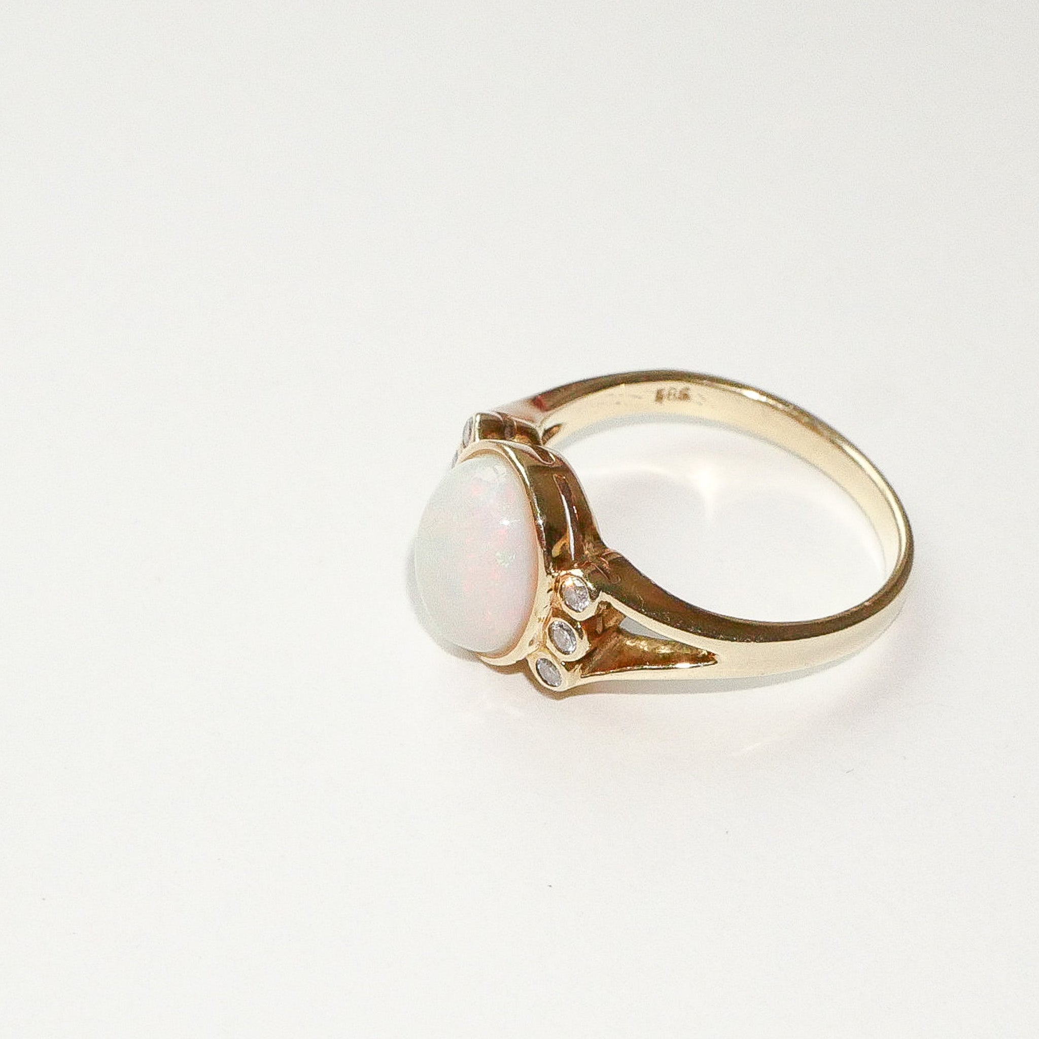 Vintage Opal Diamant Ring