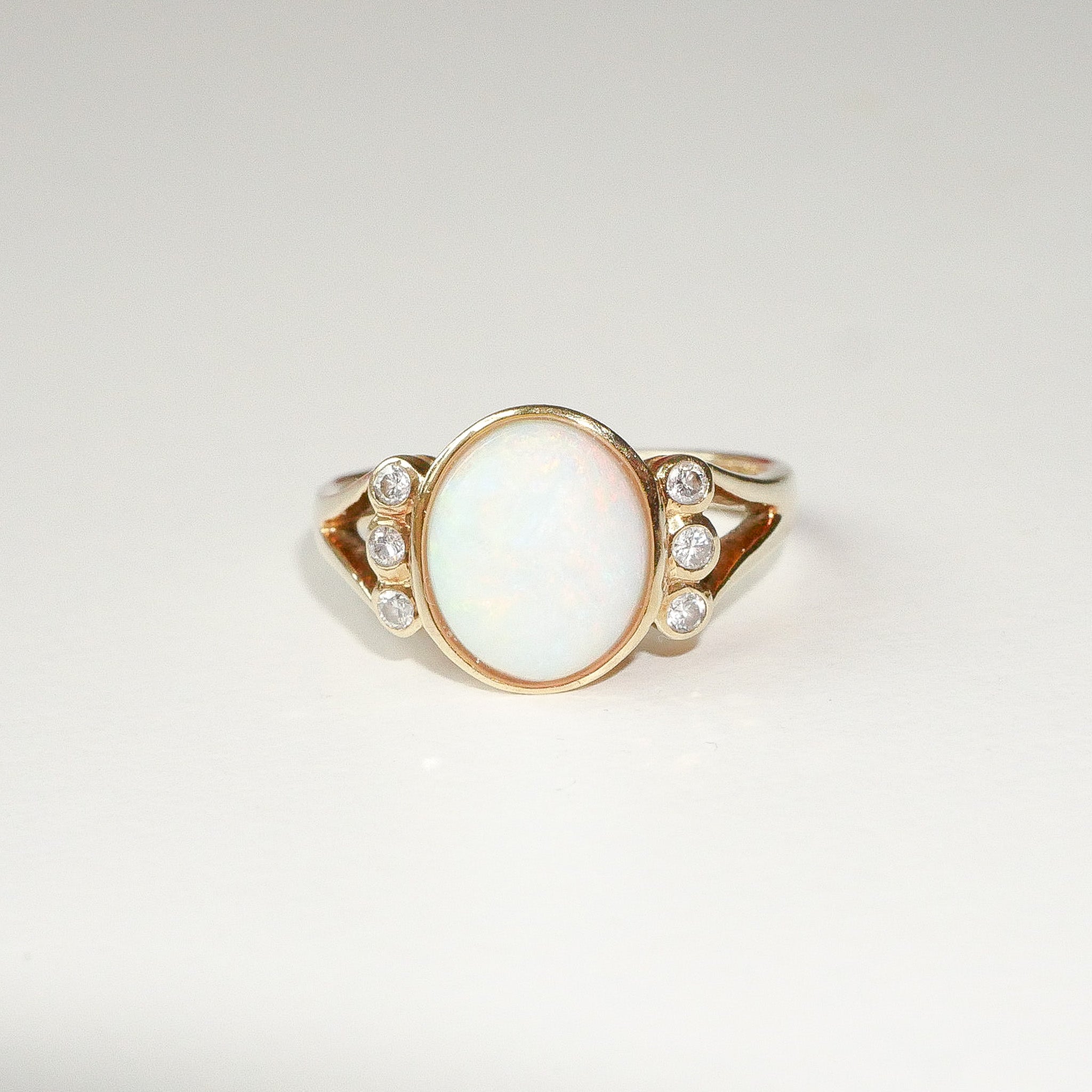 Vintage Opal Diamant Ring