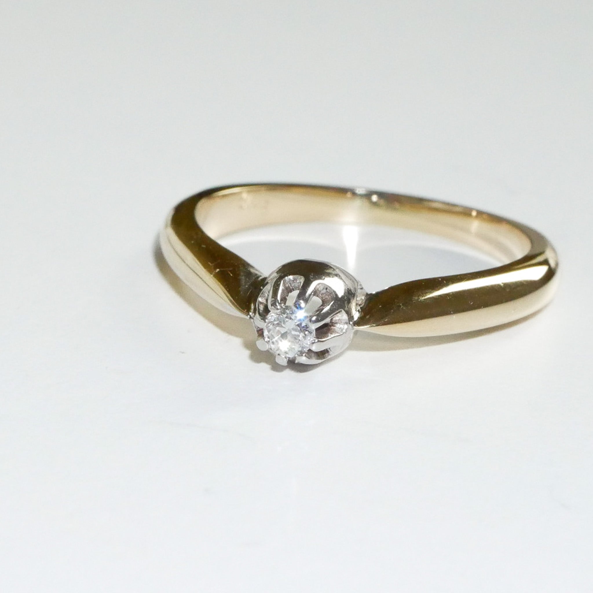 Vintage Diamant Solitär Ring