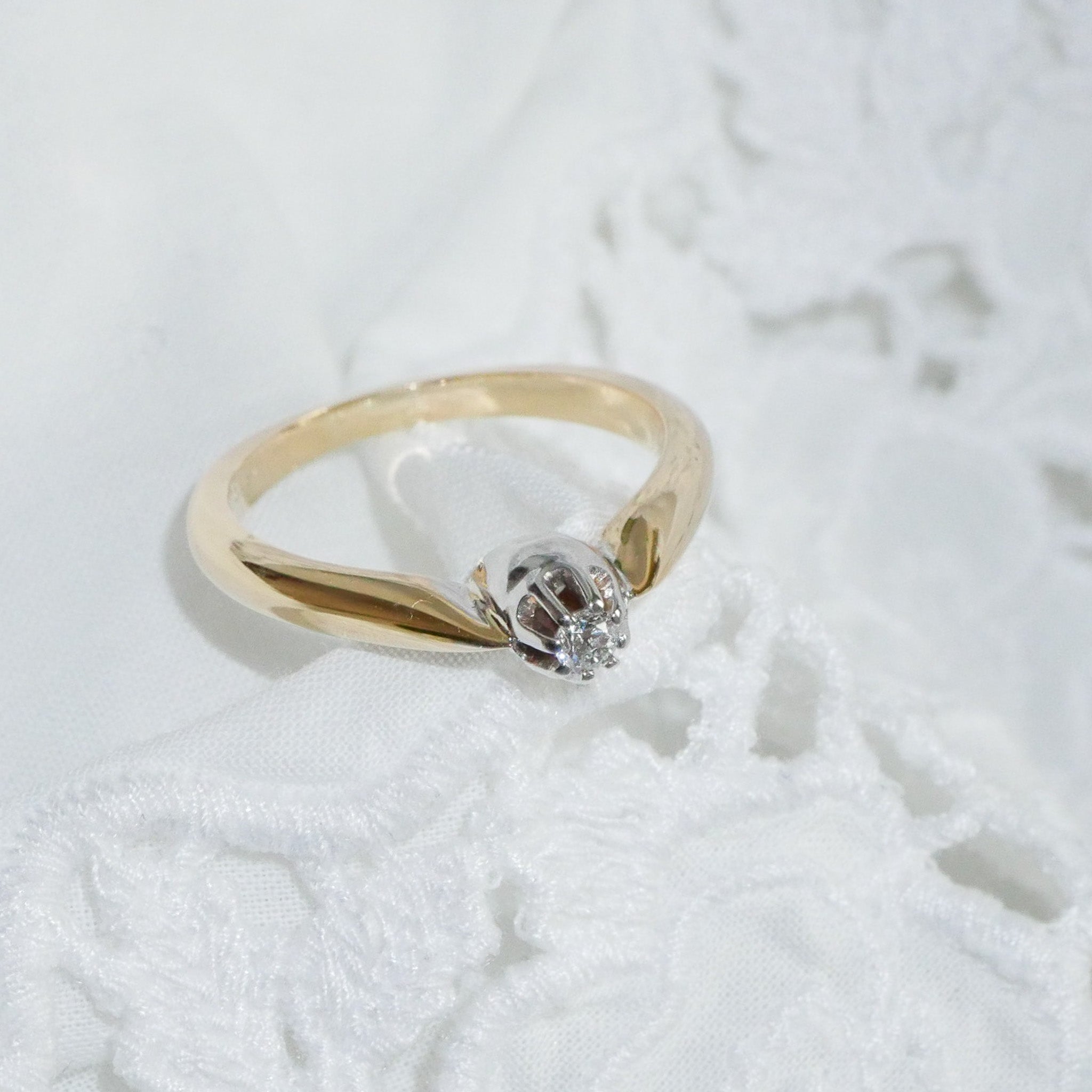 Vintage Diamant Solitär Ring