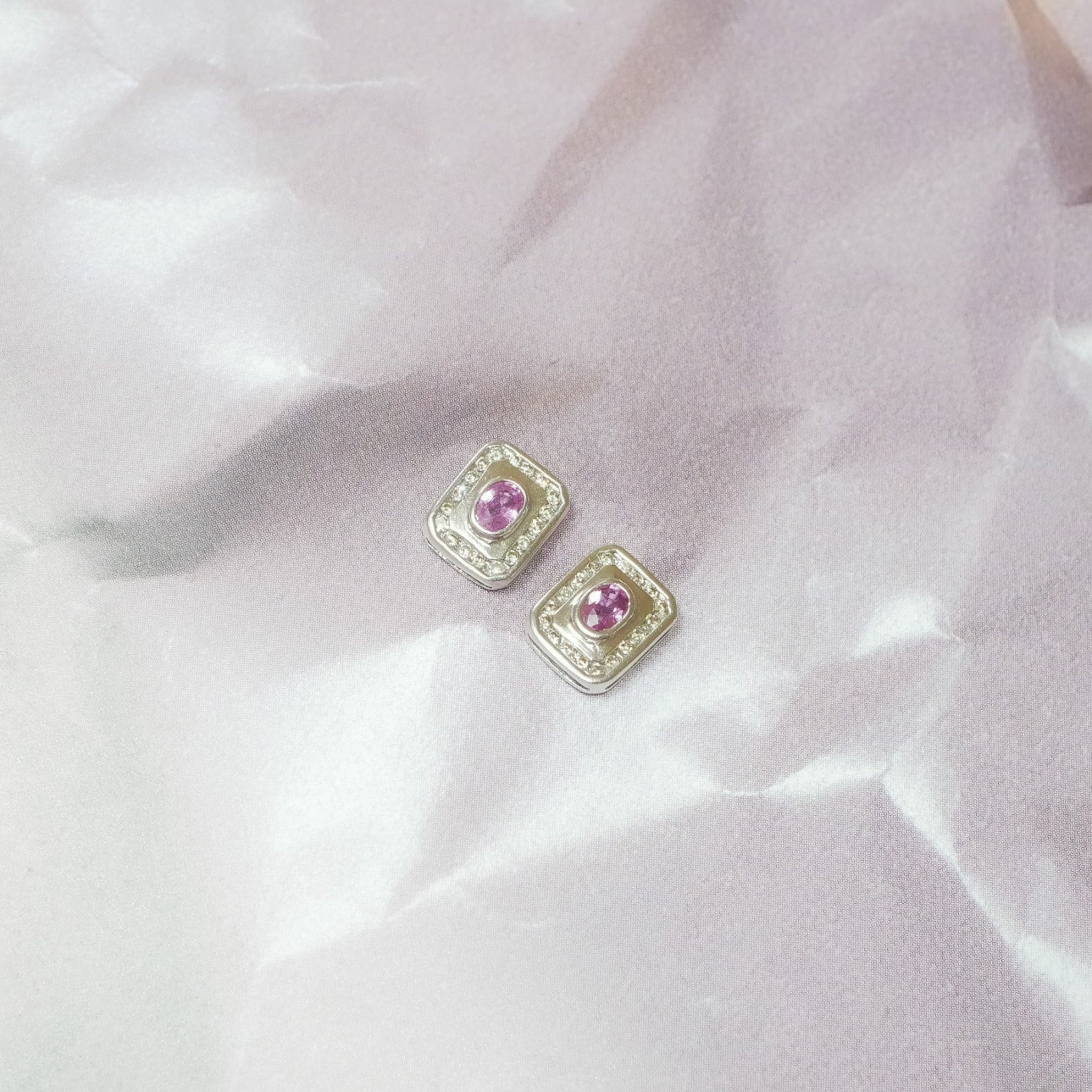 Vintage Ohrringe Saphir und Diamanten