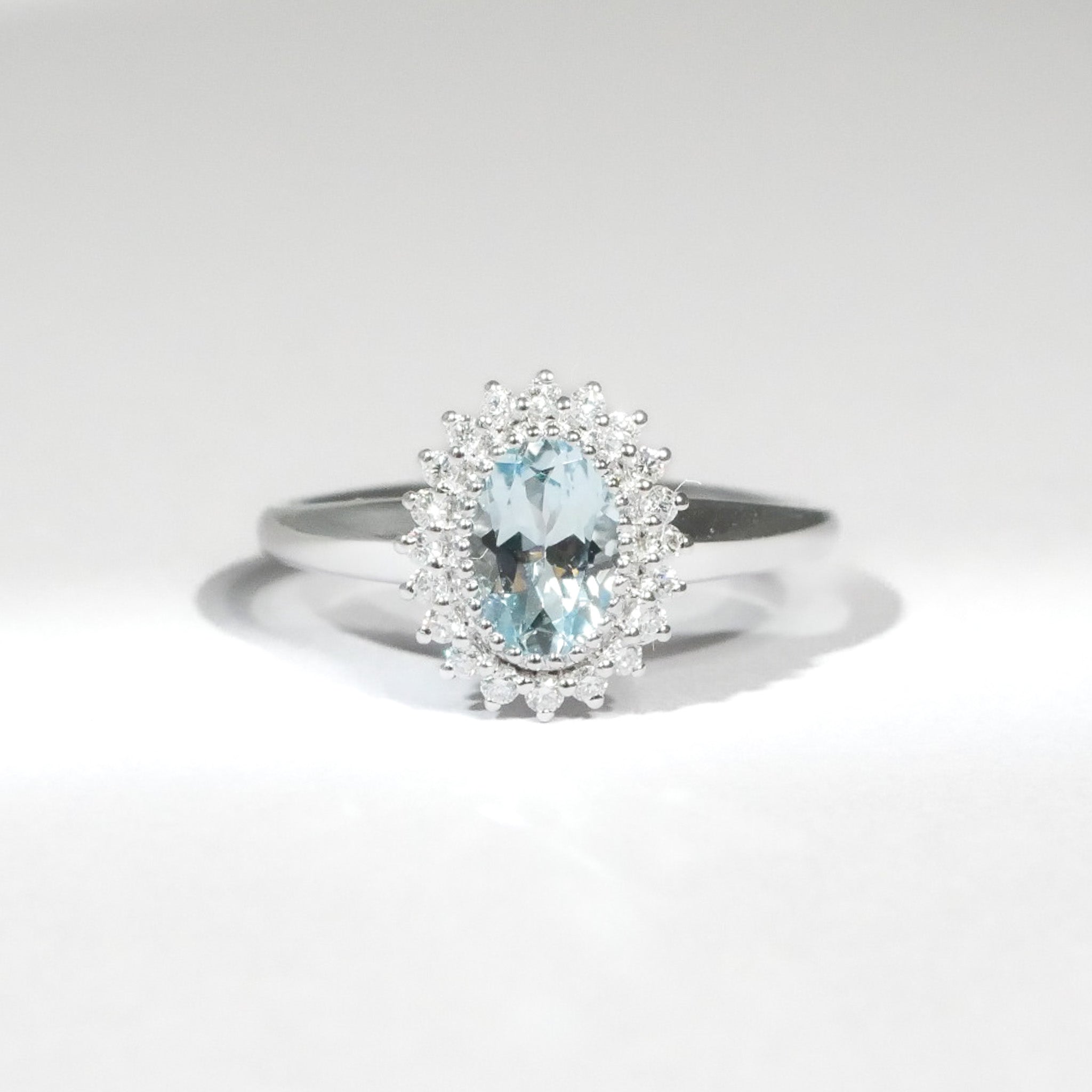 Ring Aquamarin Halo-Design - Designed by gluecksgriff