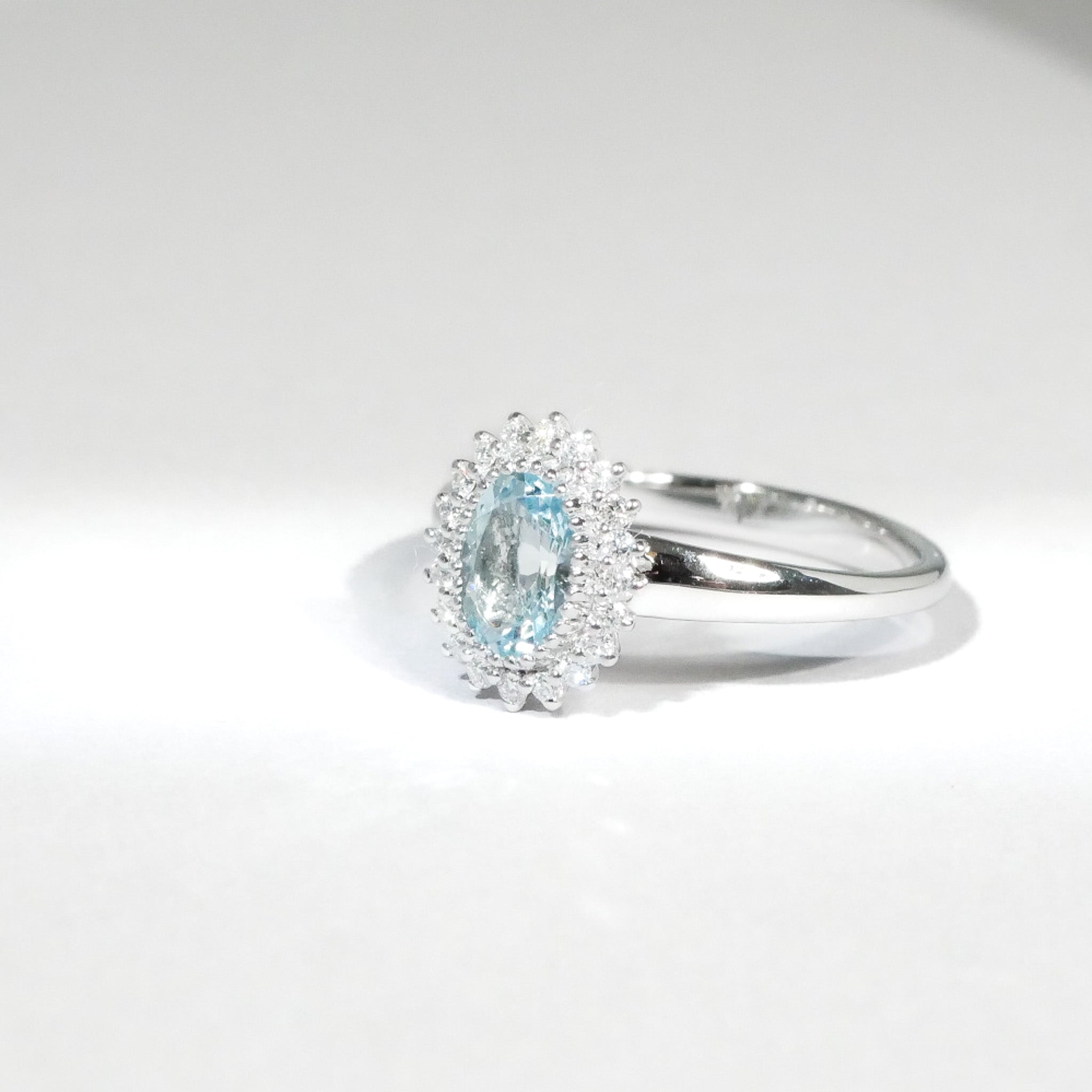 Ring Aquamarin Halo-Design - Designed by gluecksgriff