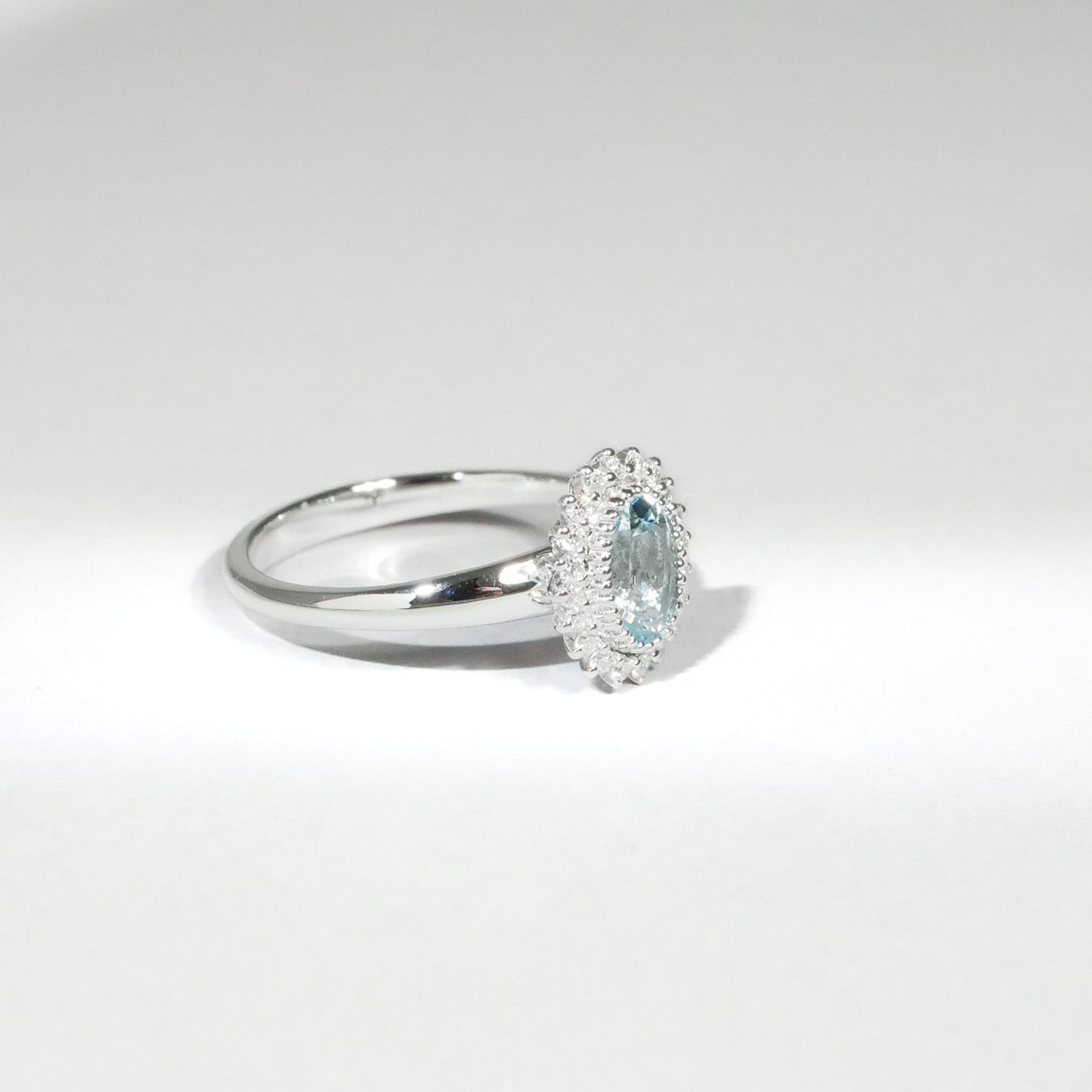 Ring Aquamarin Halo-Design - Designed by gluecksgriff