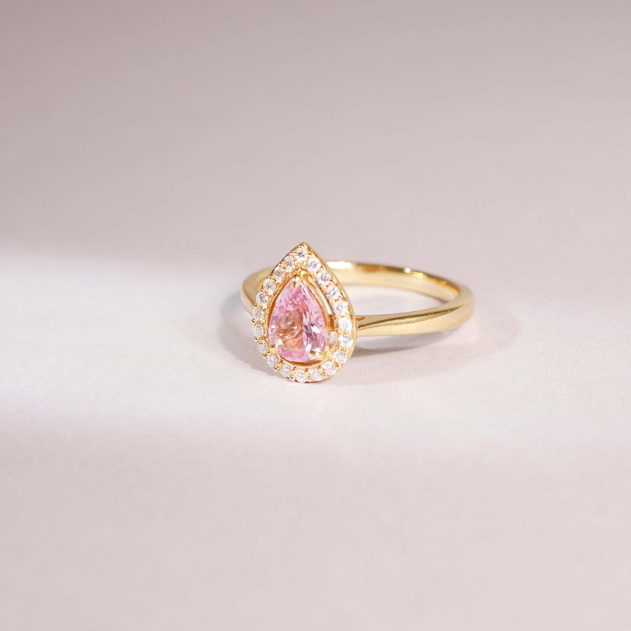 Pinker Granat Diamant Ring