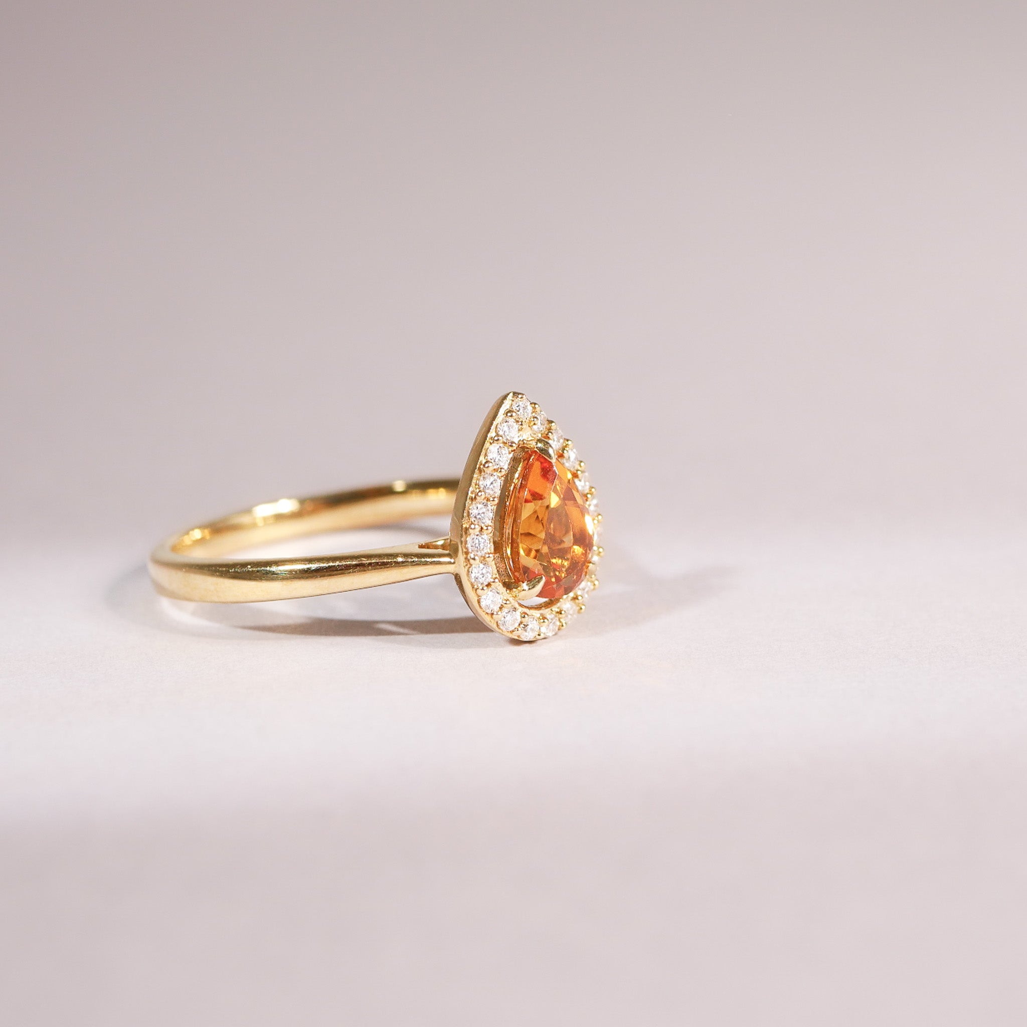 Citrin Diamant Ring