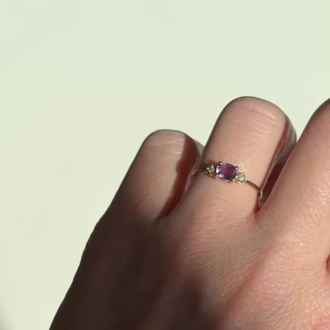 Ring Amethyst Diamanten