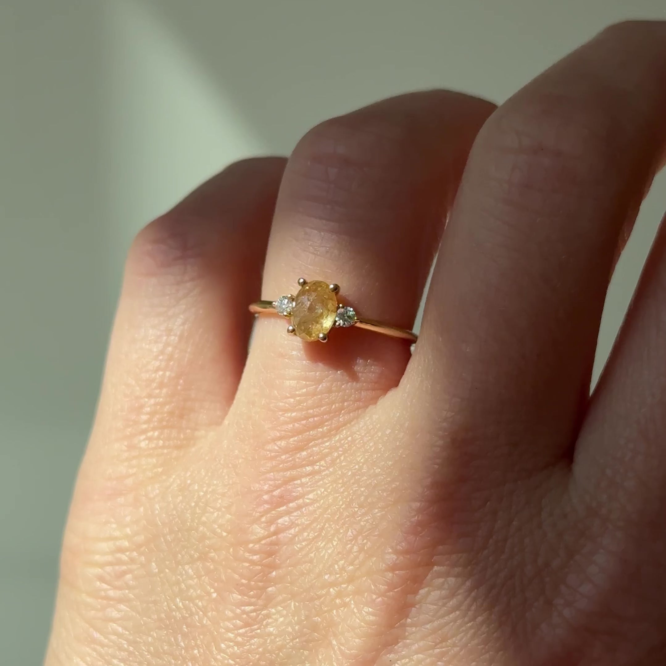 Ring mit braunem Diamant & 2 Brillanten