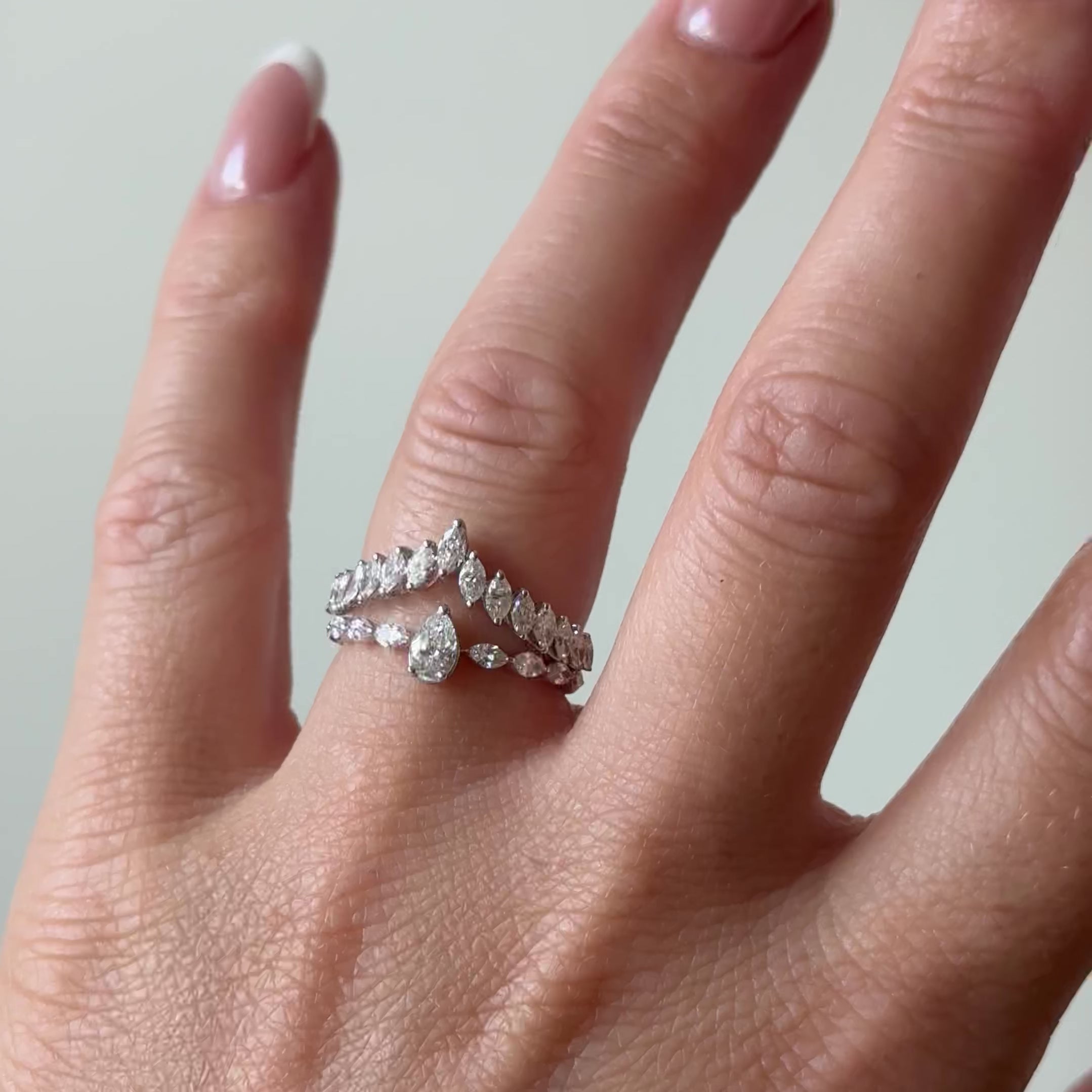 Crown - Ring 18KT Weißgold Diamanten