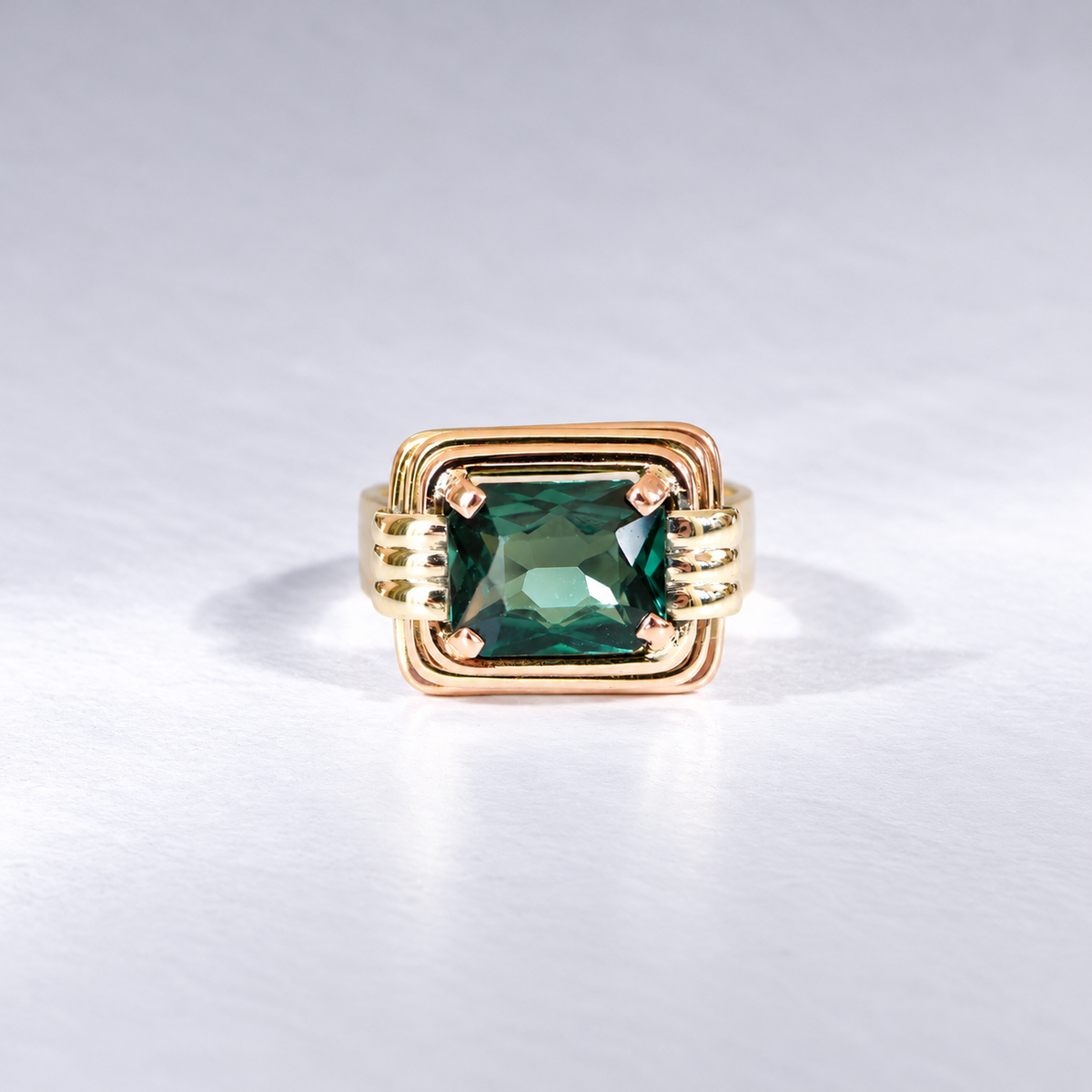Spinell Ring Vintage  | 375 Gelbgold &amp; Roségold, 9 KT