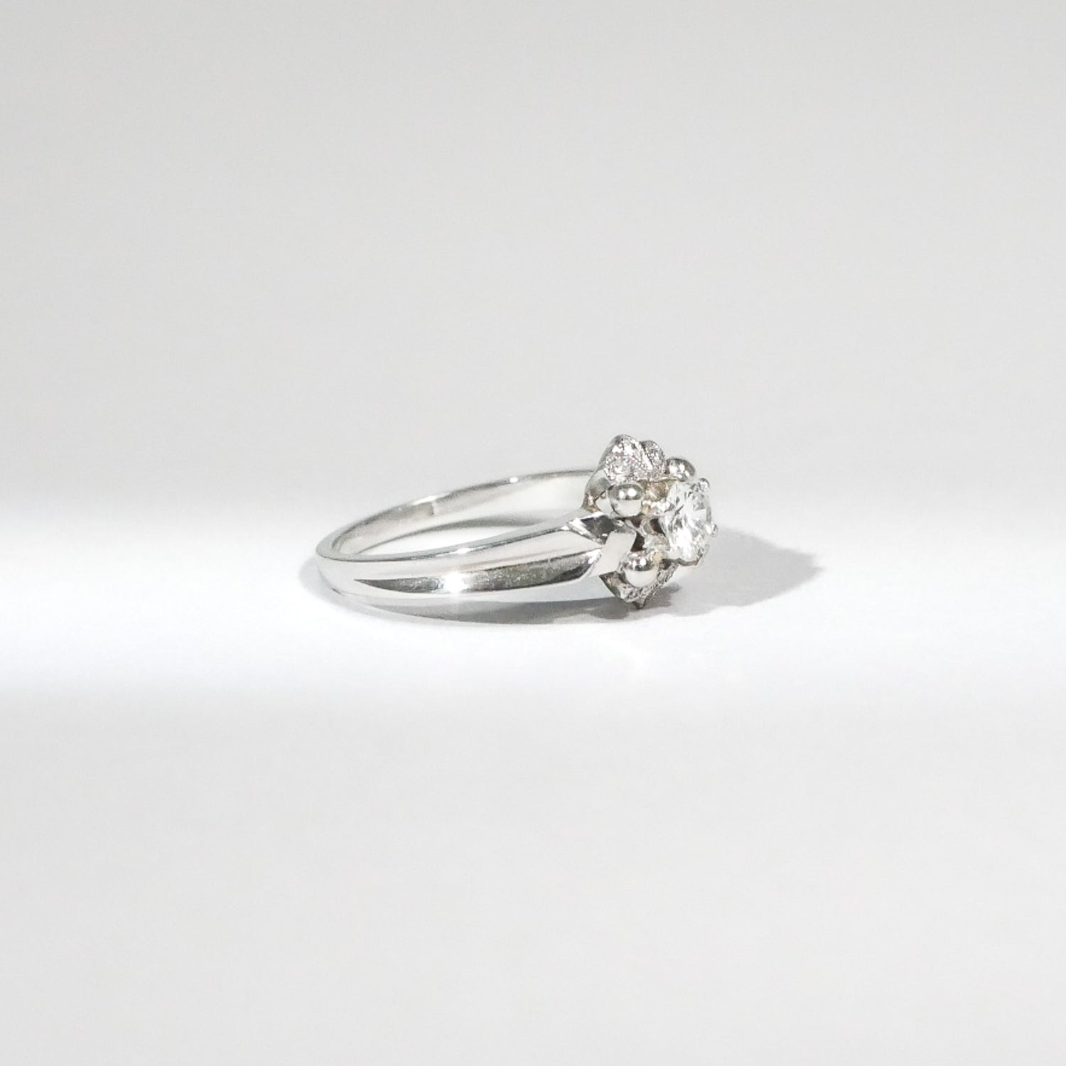 Vintage Ringe Blume Diamant 18KT