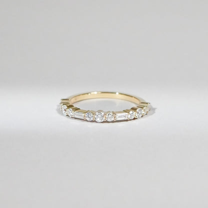 Emerald und Brillant cut Diamant Ring 18KT