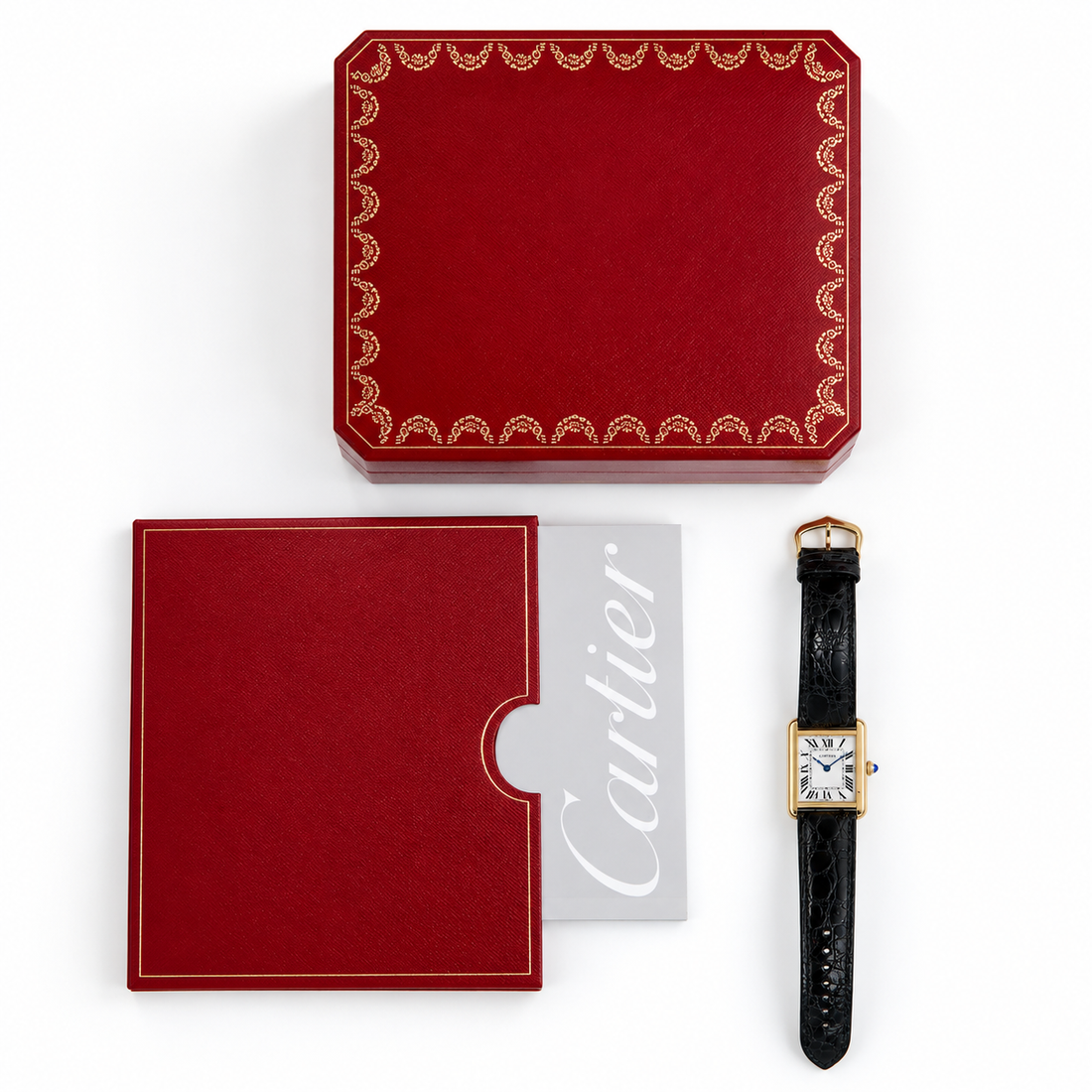 Cartier Tank W1018755 18K Gold Full Set