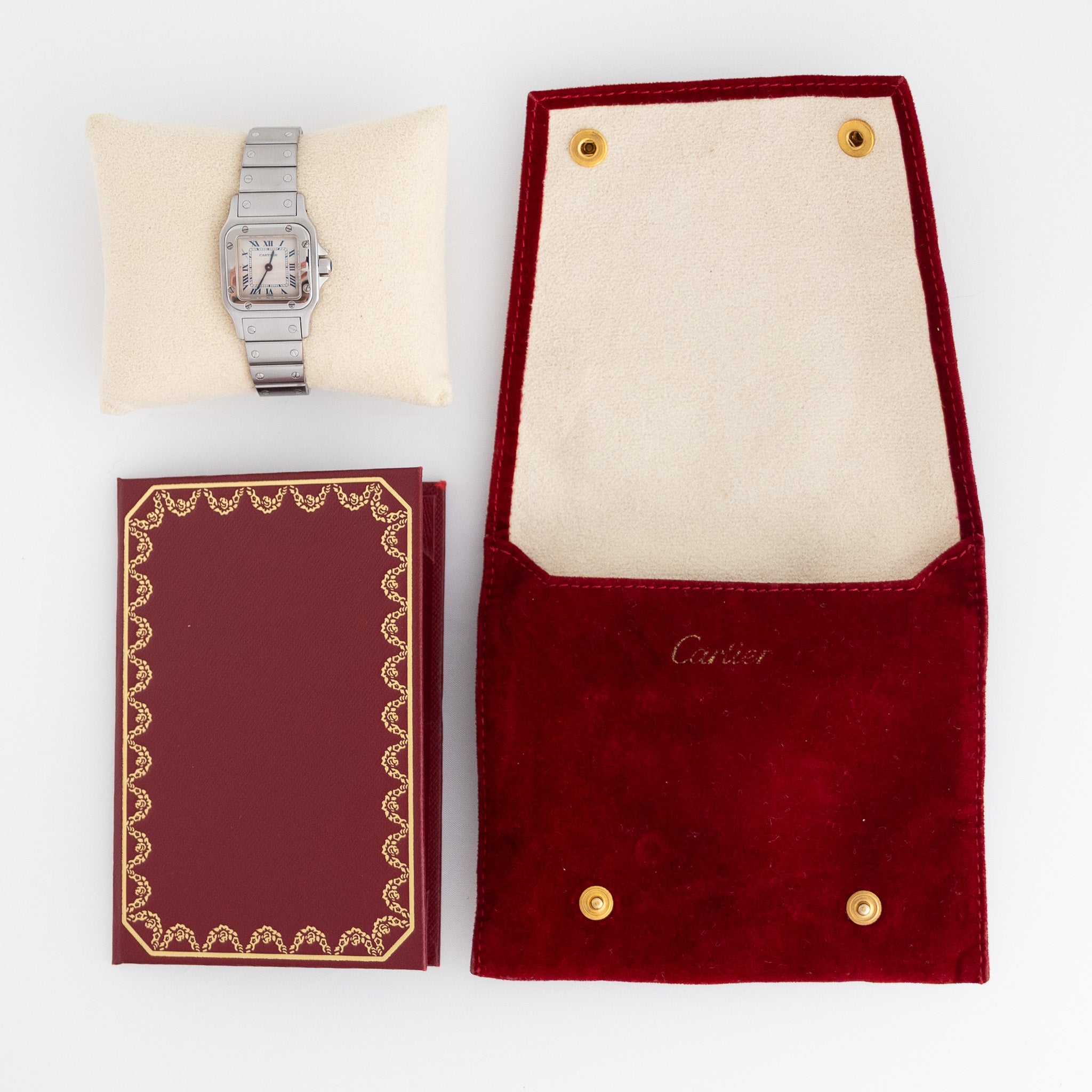 Cartier Santos Galbée Ref. 1565 Edelstahl Quartz Vintage Uhr