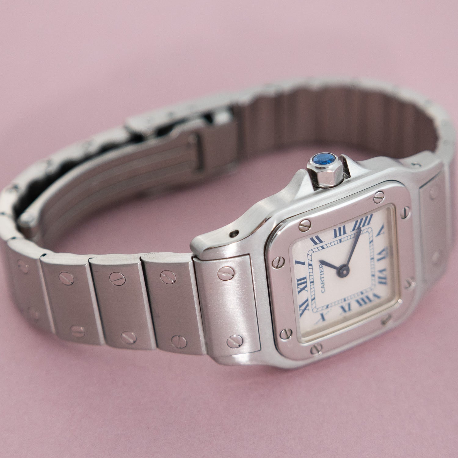 Cartier Santos Galbée Ref. 1565 Edelstahl Quartz Vintage Uhr