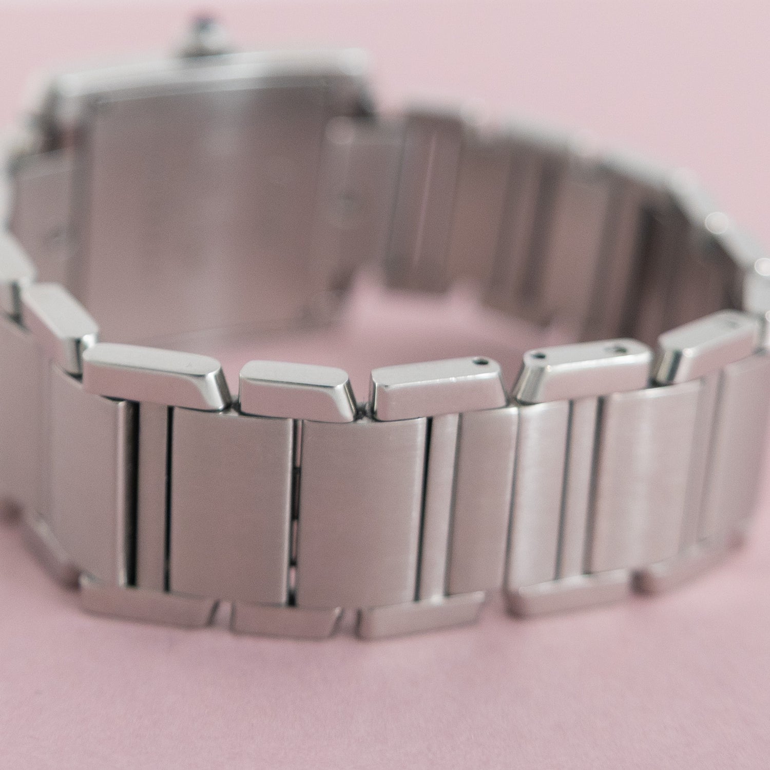 Cartier Tank Française Edelstahl Quartz Vintage Uhr