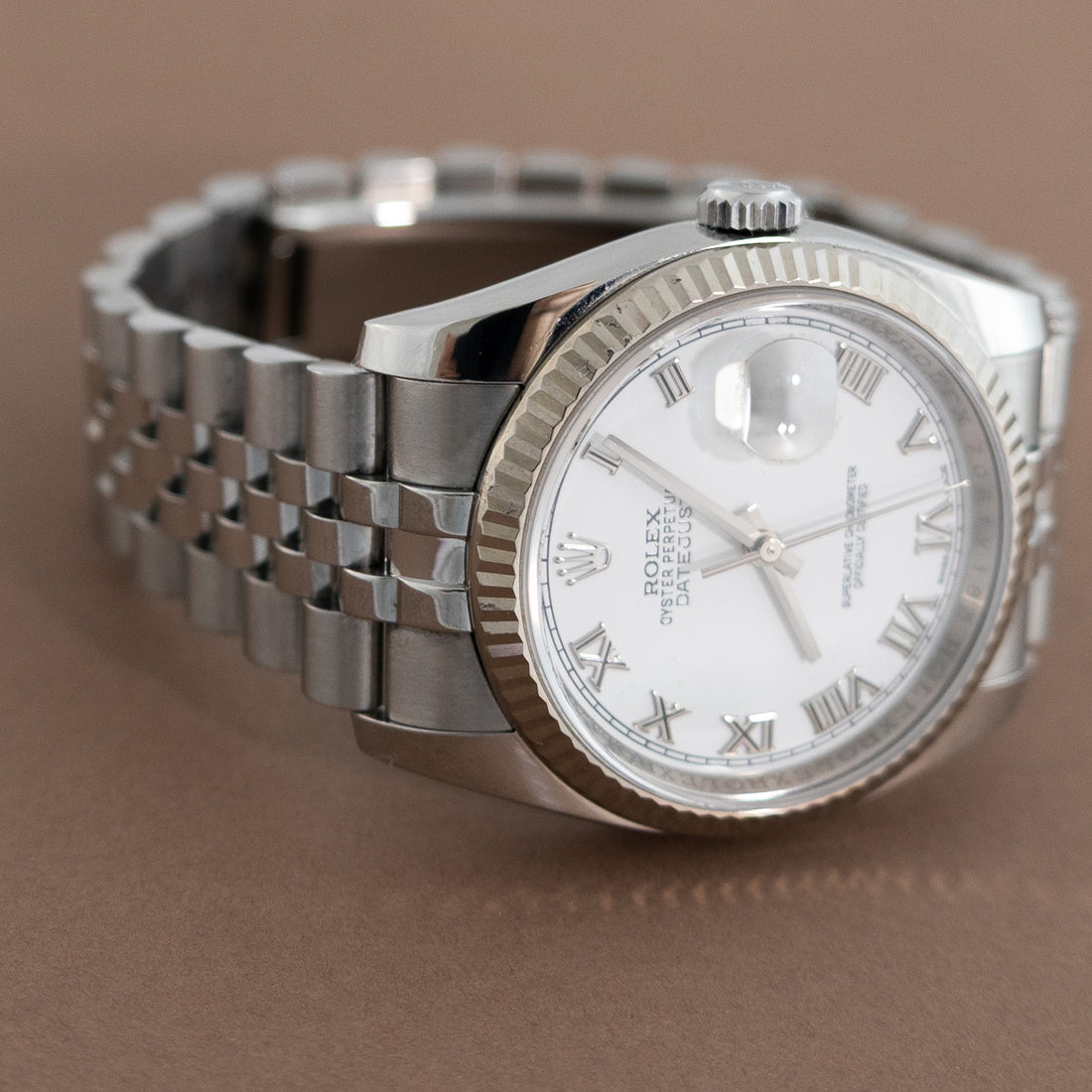 Rolex Datejust Weißes Zifferblatt Jubilee