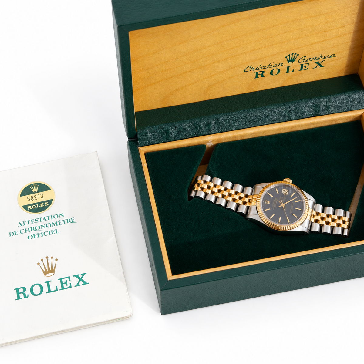 Rolex Datejust 31 Ref. 68273 Bicolor Blue Dial – Full Set