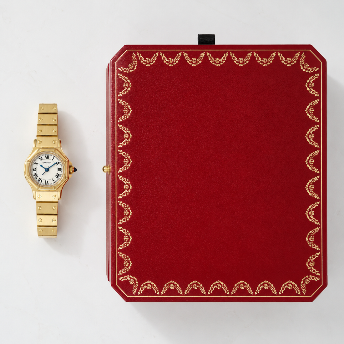Cartier Santos Octagon SM – 18K Vollgold Automatik | Ref. 0906