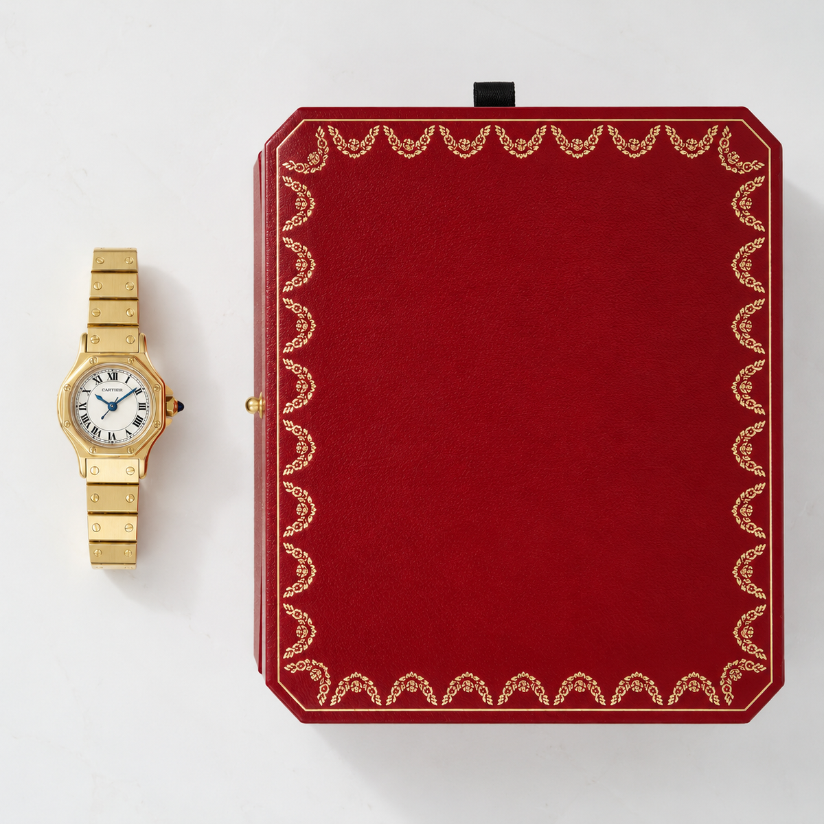Cartier Santos Octagon SM – 18K Vollgold Automatik | Ref. 0906