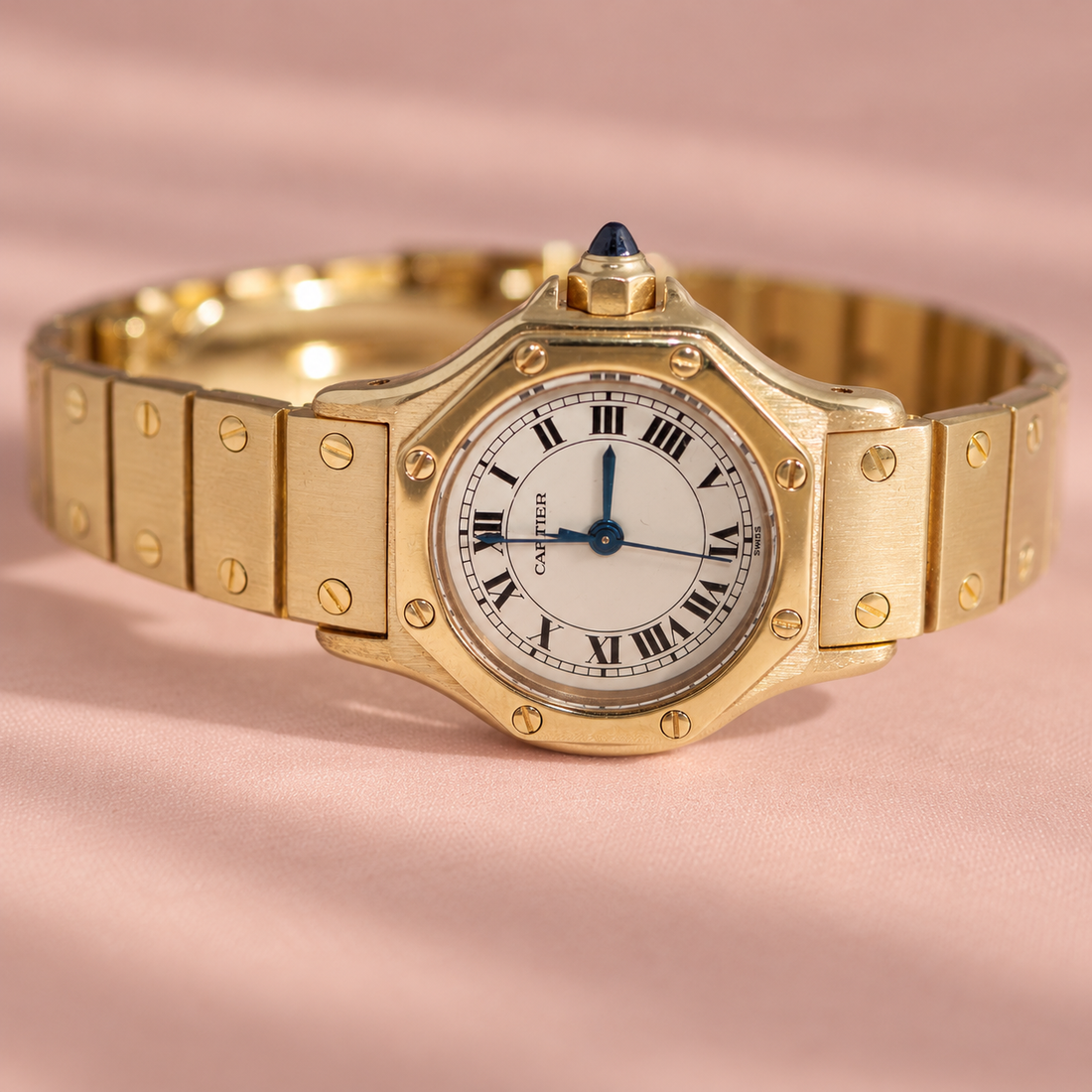 Cartier Santos Octagon SM – 18K Vollgold Automatik | Ref. 0906
