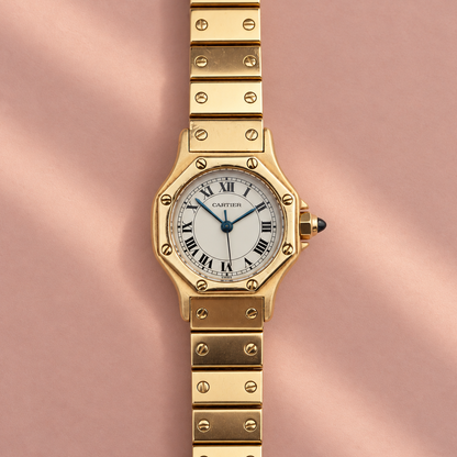 Cartier Santos Octagon SM – 18K Vollgold Automatik | Ref. 0906