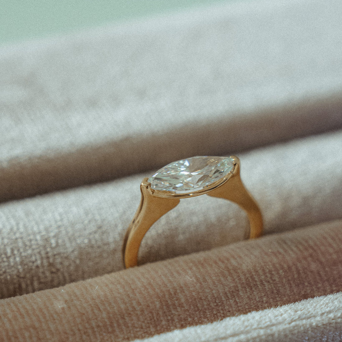 Marquise cut Diamant Ring 18KT