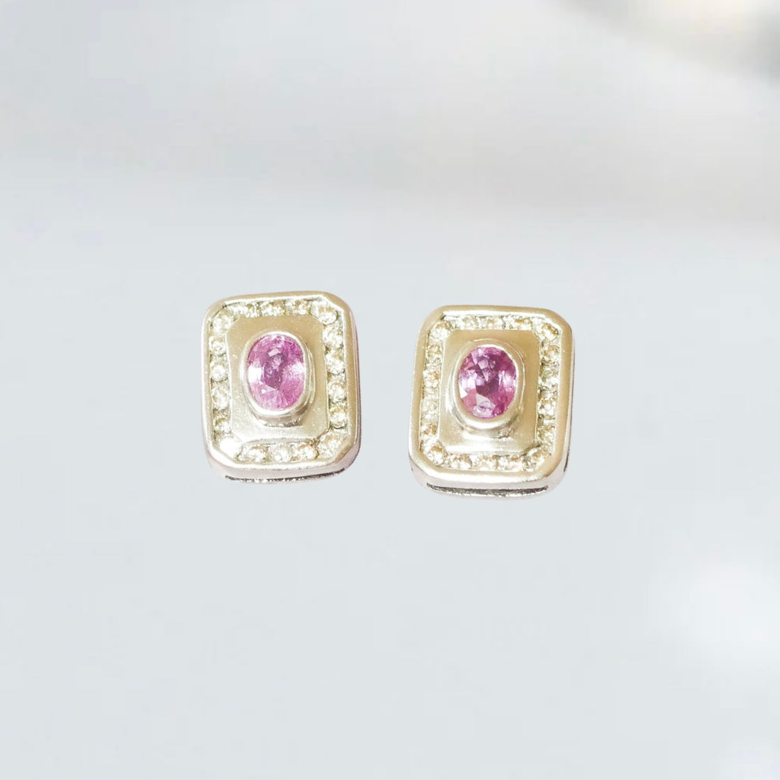 Vintage Ohrringe Saphir und Diamanten