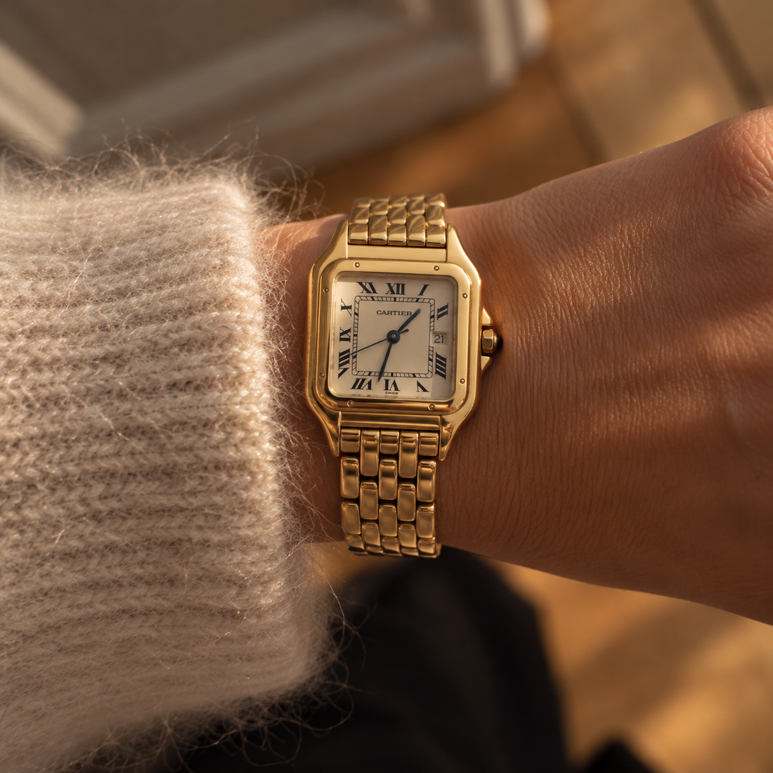 Cartier Panthere GM Armbanduhr Unisex mit Datum Full Set Large Ref. 887968