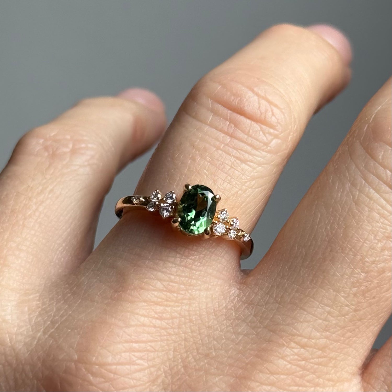 Ovaler Turmalin Ring 18KT