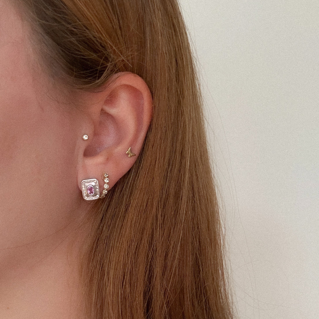 Vintage Ohrringe Saphir und Diamanten