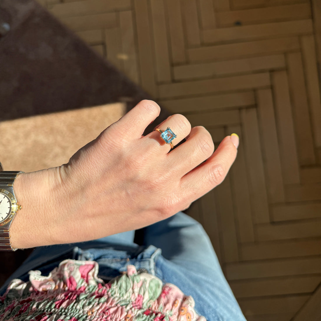 Ring blauer Topas